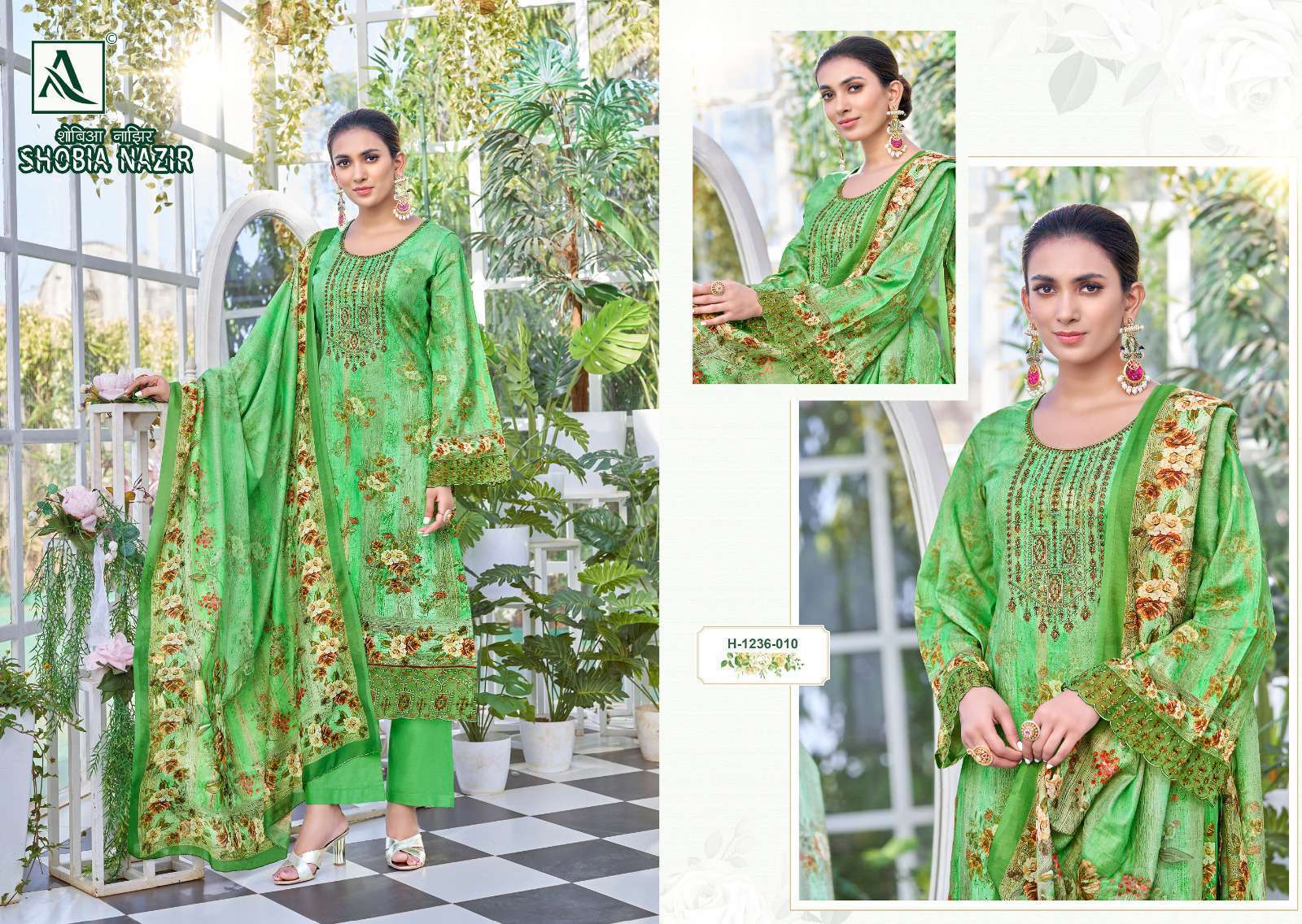 Shobia Nazir By Alok Suits 1236-001 To 1236-010 Series Beautiful Stylish Festive Suits Fancy Colorful Casual Wear & Ethnic Wear & Ready To Wear Pure Cambric Digital Print Dresses At Wholesale Price