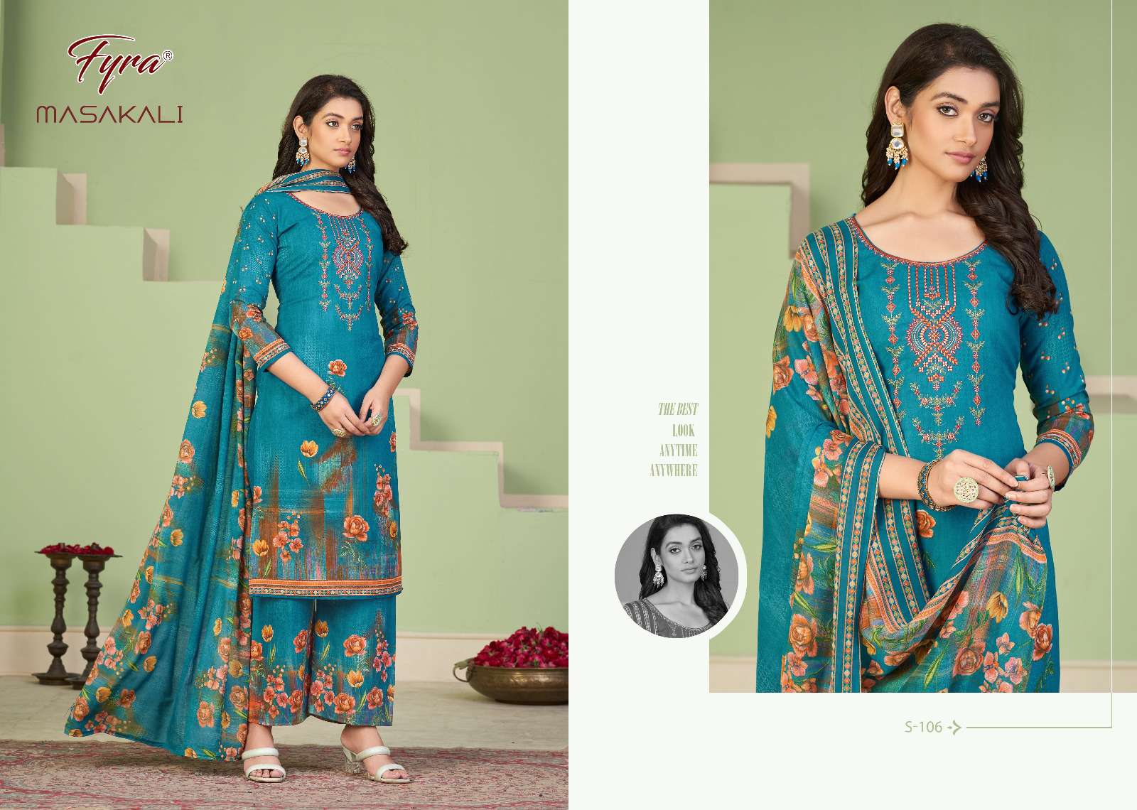 Masakali By Fyra 101 To 110 Series Beautiful Suits Colorful Stylish Fancy Casual Wear Pure Soft Cotton Print With Work Dresses At Wholesale Price