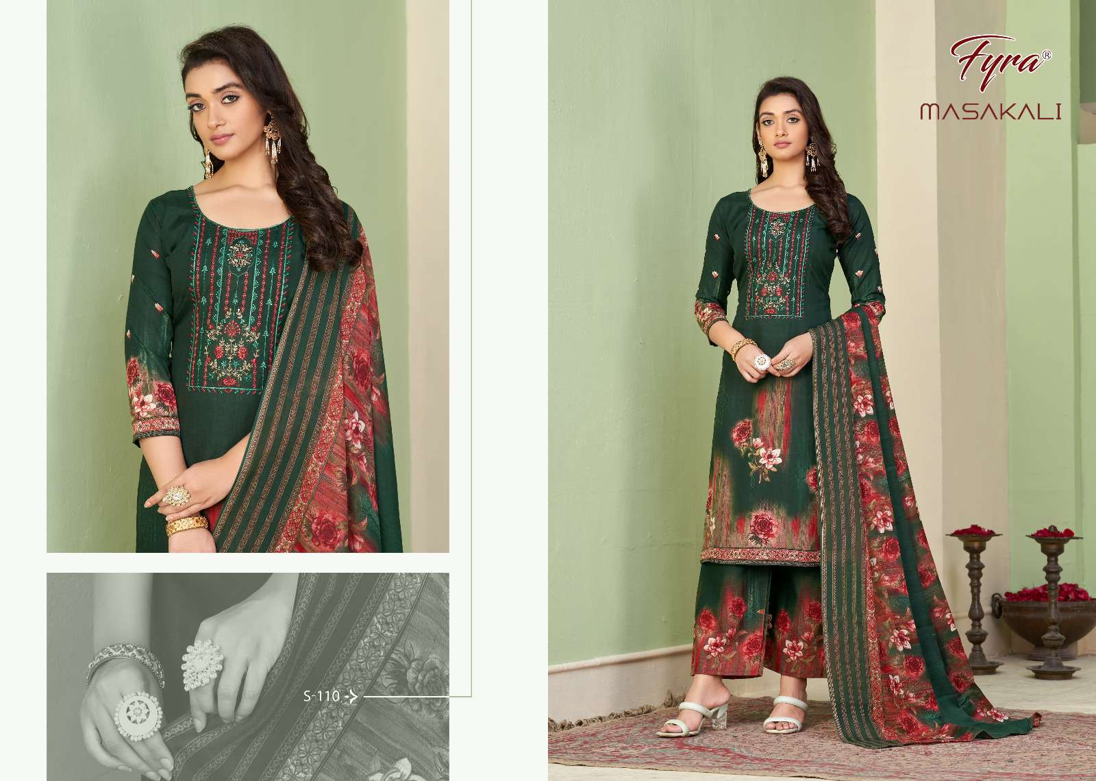 Masakali By Fyra 101 To 110 Series Beautiful Suits Colorful Stylish Fancy Casual Wear Pure Soft Cotton Print With Work Dresses At Wholesale Price