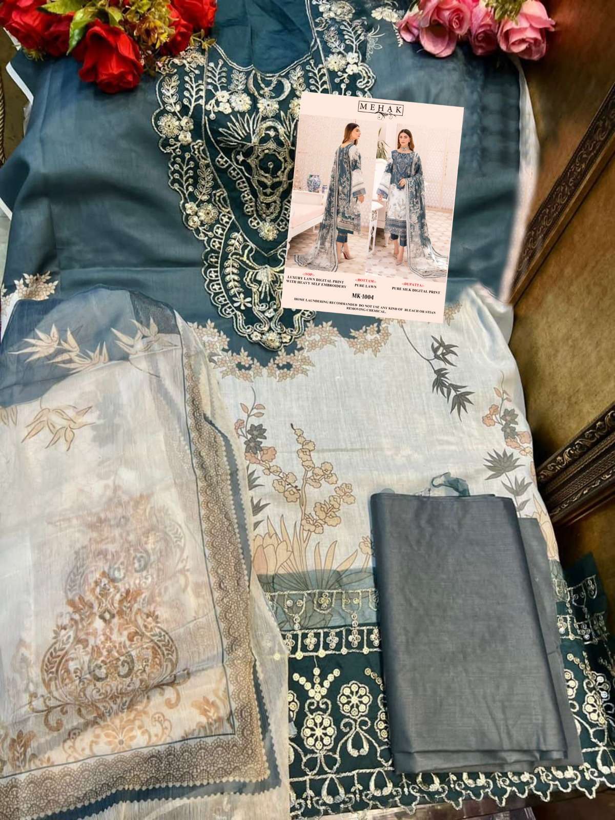 Mehak Hit Design 1004 By Fashid Wholesale Beautiful Pakistani Suits Colorful Stylish Fancy Casual Wear & Ethnic Wear Lawn Digital Print Dresses At Wholesale Price