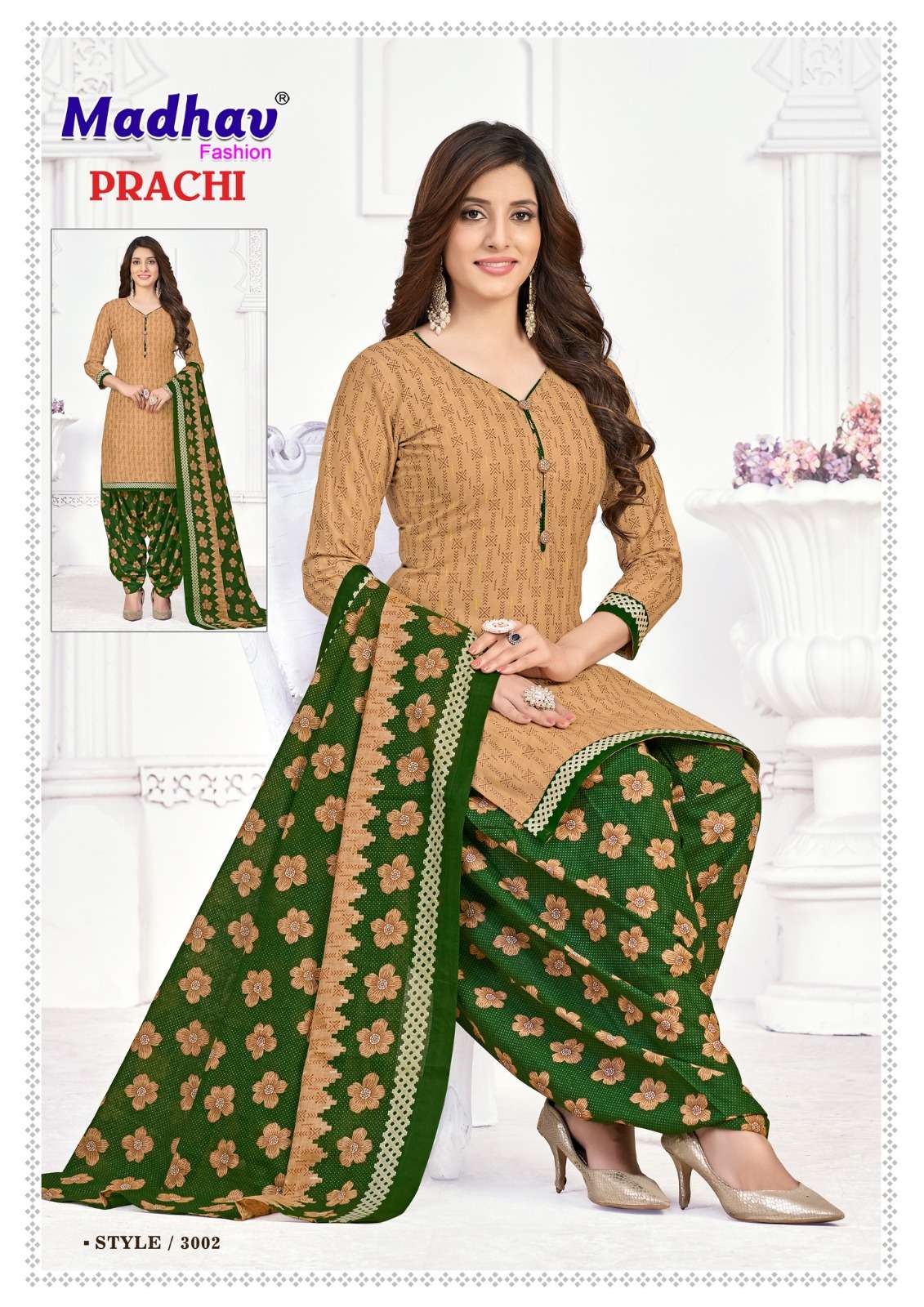 Prachi Vol-3 By Madhav Fashion 3001 To 3010 Series Designer Festive Suits Beautiful Fancy Stylish Colorful Party Wear & Occasional Wear Jam Cotton Printed Dresses At Wholesale Price