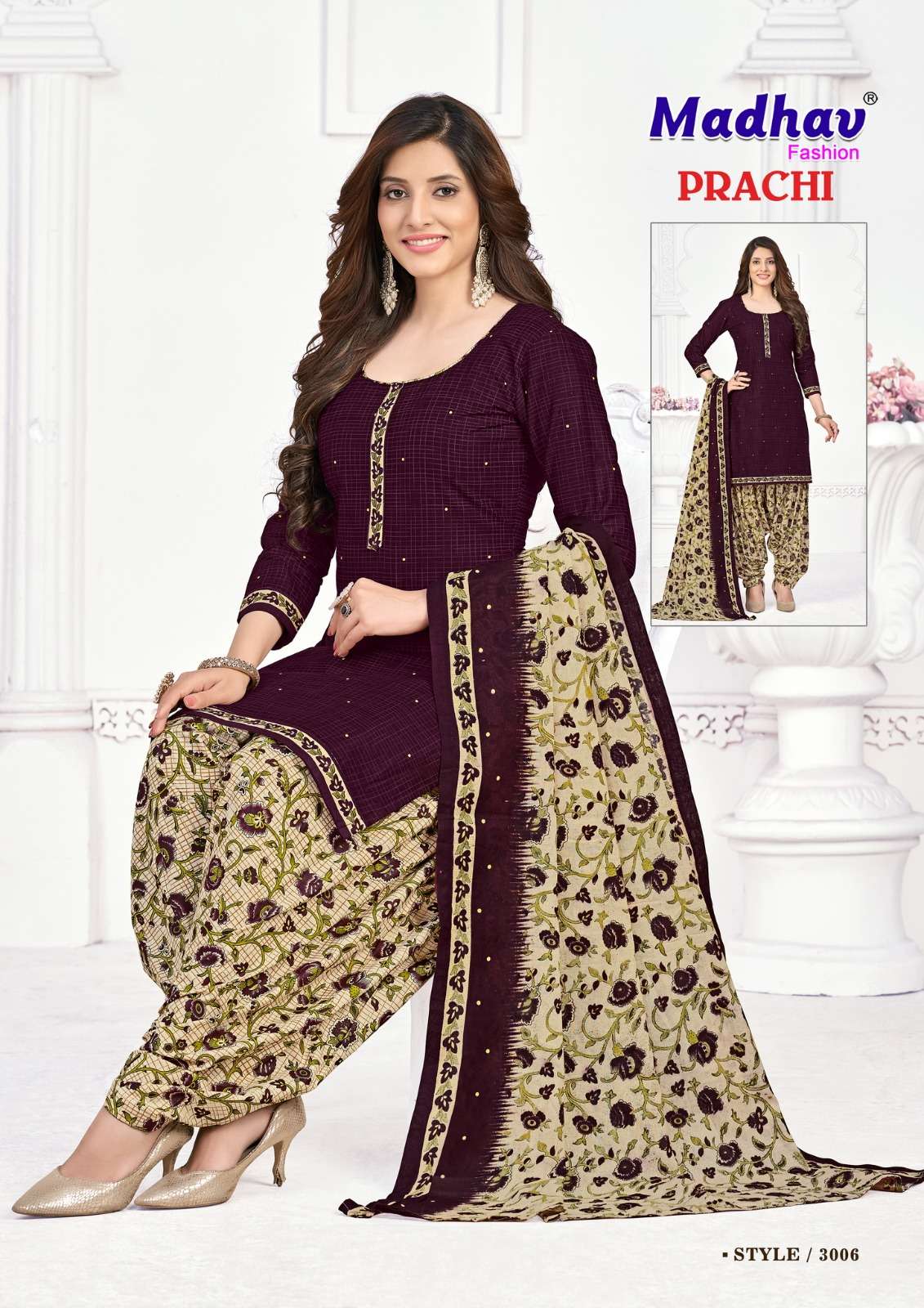 Prachi Vol-3 By Madhav Fashion 3001 To 3010 Series Designer Festive Suits Beautiful Fancy Stylish Colorful Party Wear & Occasional Wear Jam Cotton Printed Dresses At Wholesale Price