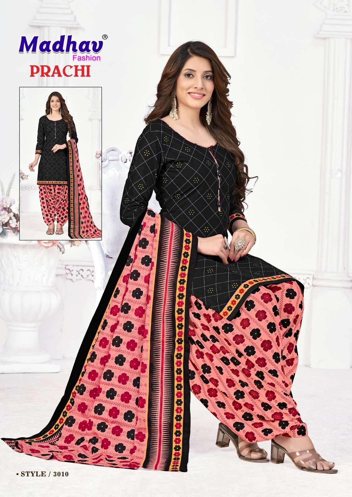 Prachi Vol-3 By Madhav Fashion 3001 To 3010 Series Designer Festive Suits Beautiful Fancy Stylish Colorful Party Wear & Occasional Wear Jam Cotton Printed Dresses At Wholesale Price