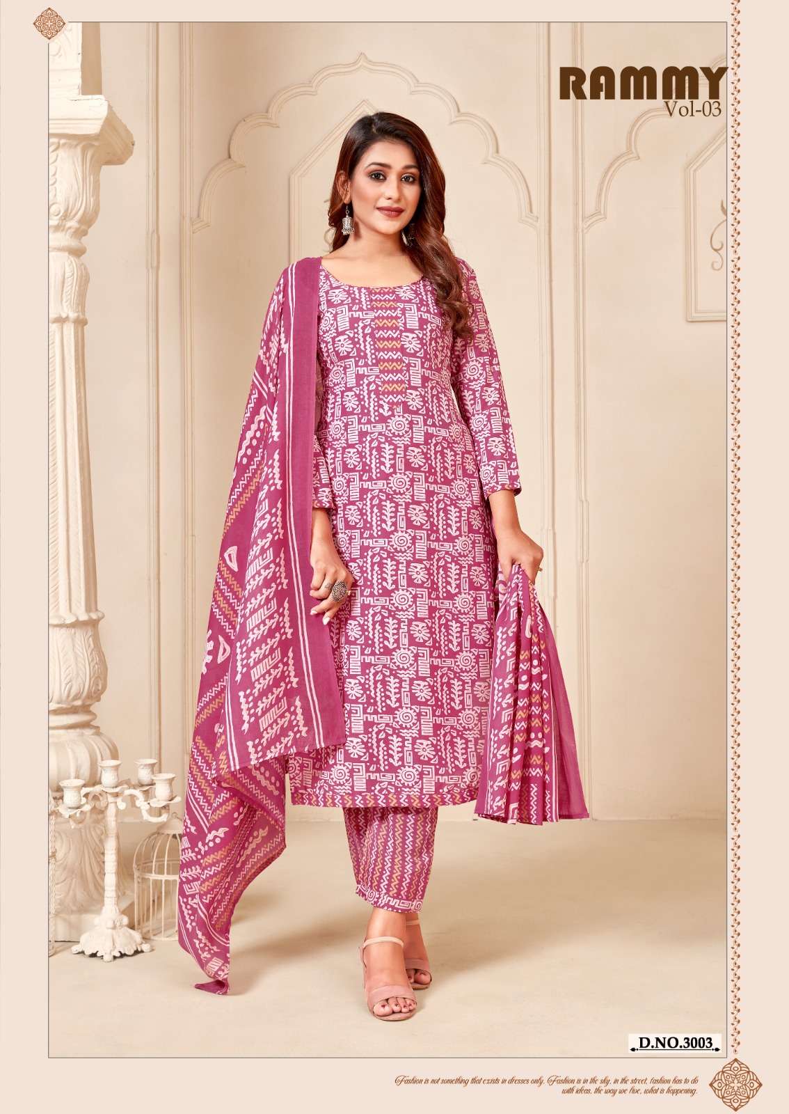 Rammy Vol-3 By Skt Suits 3001 To 3012 Series Beautiful Stylish Festive Suits Fancy Colorful Casual Wear & Ethnic Wear & Ready To Wear Cotton Print Dresses At Wholesale Price