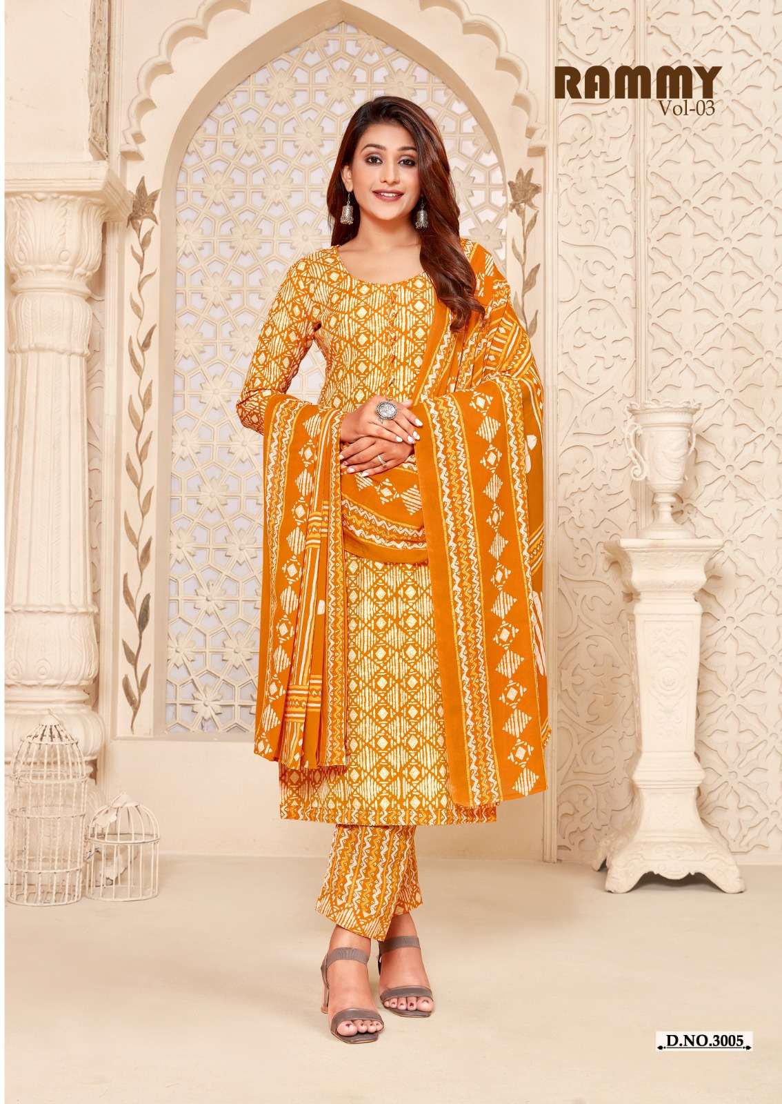 Rammy Vol-3 By Skt Suits 3001 To 3012 Series Beautiful Stylish Festive Suits Fancy Colorful Casual Wear & Ethnic Wear & Ready To Wear Cotton Print Dresses At Wholesale Price