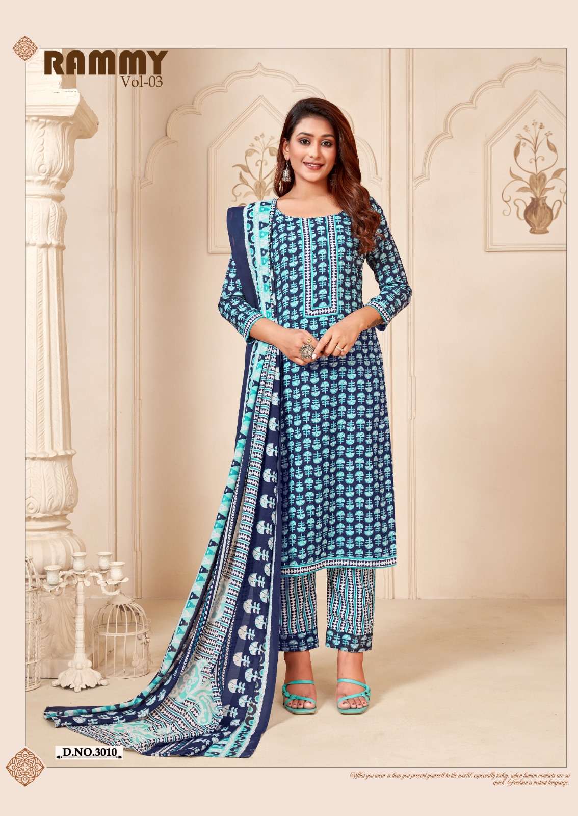 Rammy Vol-3 By Skt Suits 3001 To 3012 Series Beautiful Stylish Festive Suits Fancy Colorful Casual Wear & Ethnic Wear & Ready To Wear Cotton Print Dresses At Wholesale Price