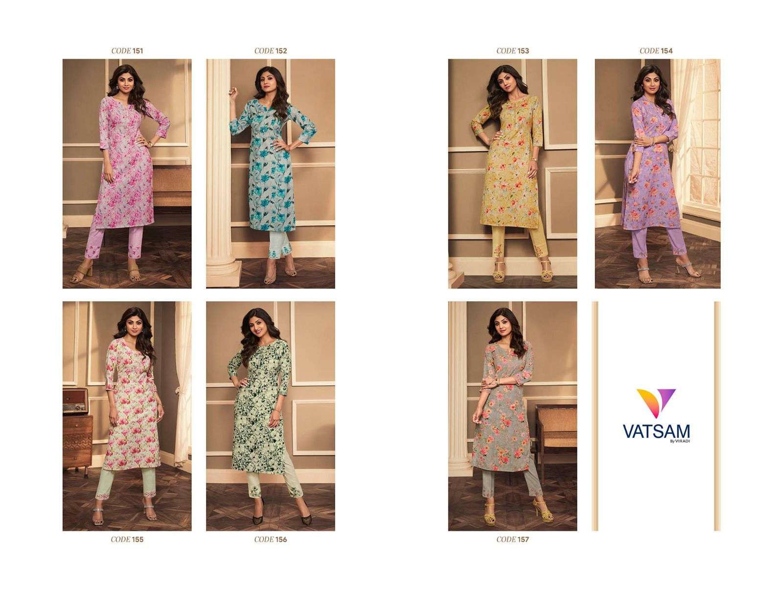 Shilpa By Vatsam 151 To 157 Series Designer Stylish Fancy Colorful Beautiful Party Wear & Ethnic Wear Collection Linen Kurtis With Bottom At Wholesale Price