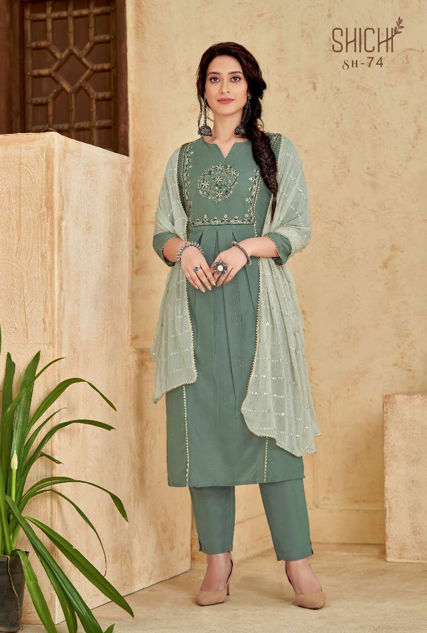 Fanaa By Shichi 73 To 78 Series Designer Suits Collection Beautiful Stylish Colorful Fancy Party Wear & Occasional Wear Chiffon Dresses At Wholesale Price