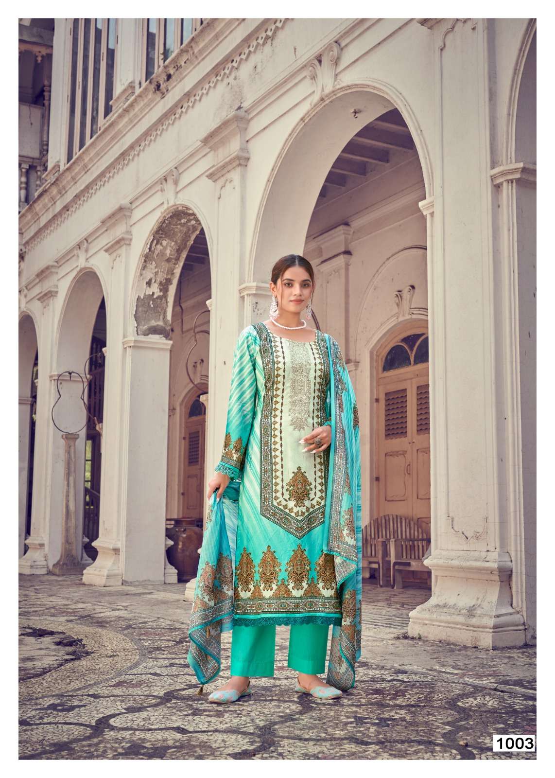 Aarzoo By Hermitage 1001 To 1006 Series Designer Festive Suits Beautiful Fancy Stylish Colorful Party Wear & Occasional Wear Pure Lawn Print With Embroidery Dresses At Wholesale Price