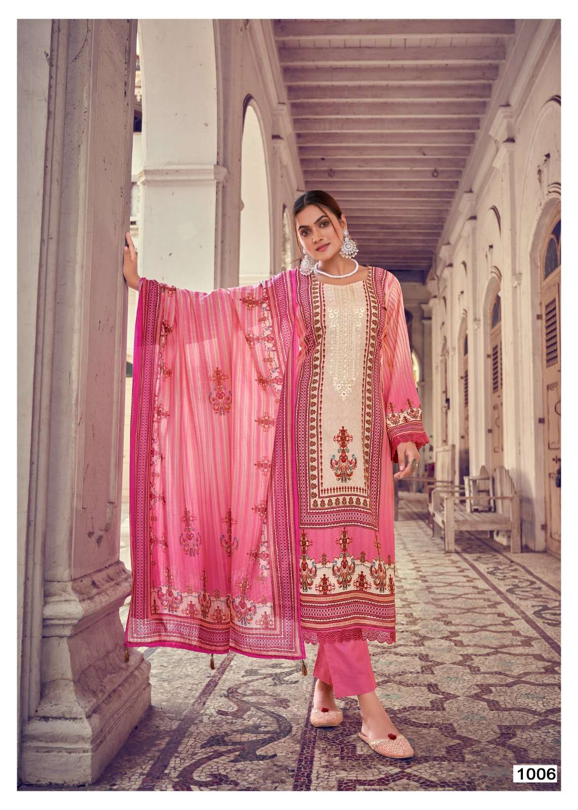 Aarzoo By Hermitage 1001 To 1006 Series Designer Festive Suits Beautiful Fancy Stylish Colorful Party Wear & Occasional Wear Pure Lawn Print With Embroidery Dresses At Wholesale Price