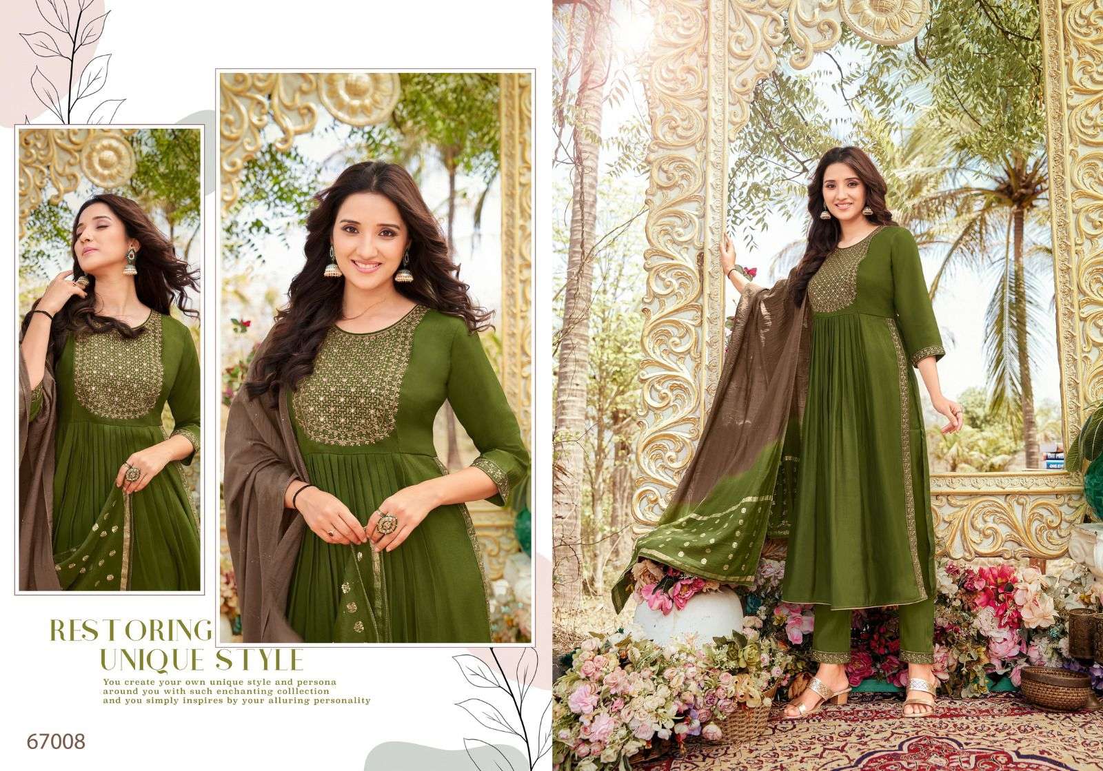 Spring Roll By Artio 67001 To 67008 Series Designer Suits Collection Beautiful Stylish Colorful Fancy Party Wear & Occasional Wear Viscose Silk Dresses At Wholesale Price