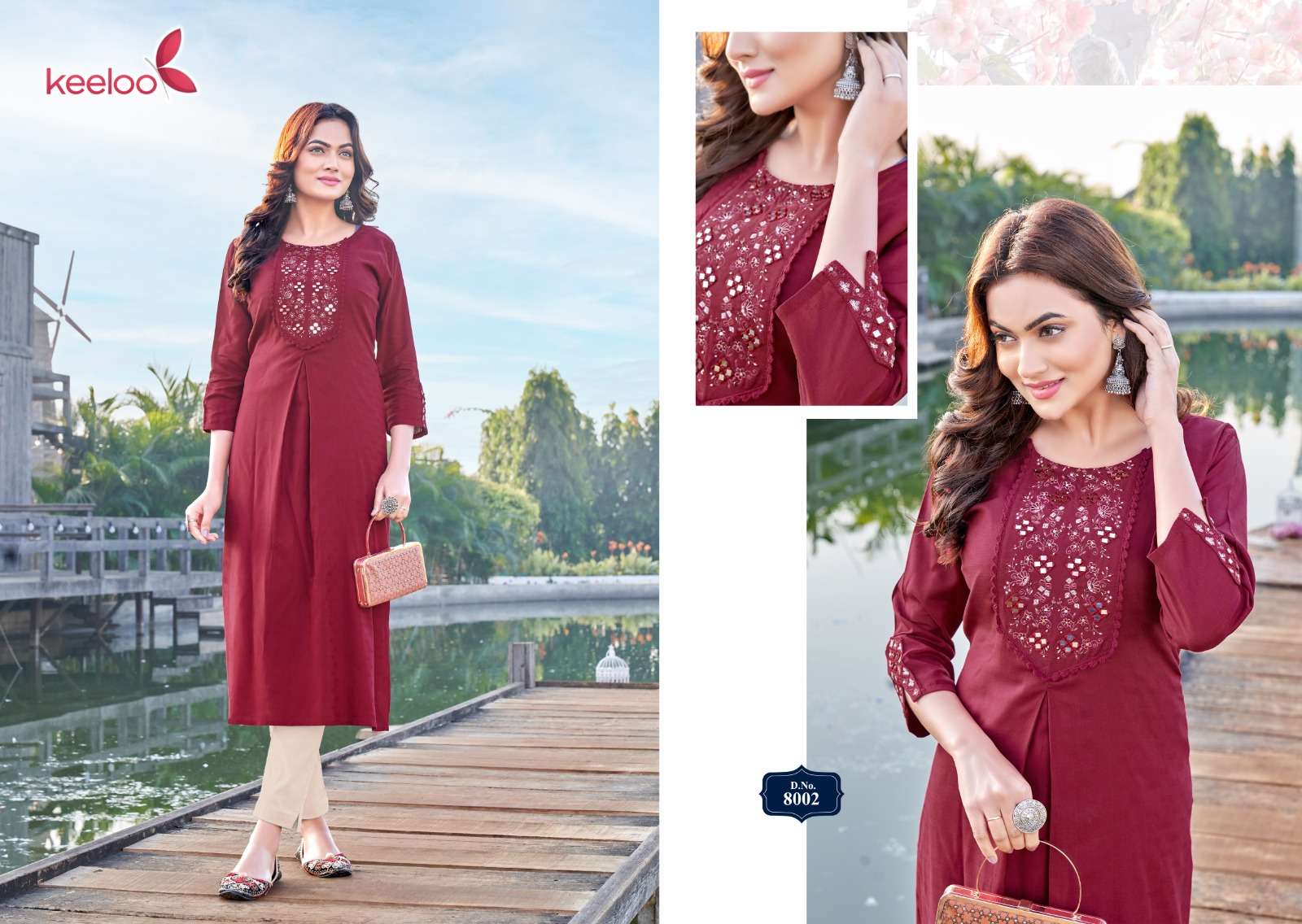 Morni By Keeloo 8001 To 8006 Series Beautiful Stylish Fancy Colorful Casual Wear & Ethnic Wear Rayon Embroidered Kurtis At Wholesale Price