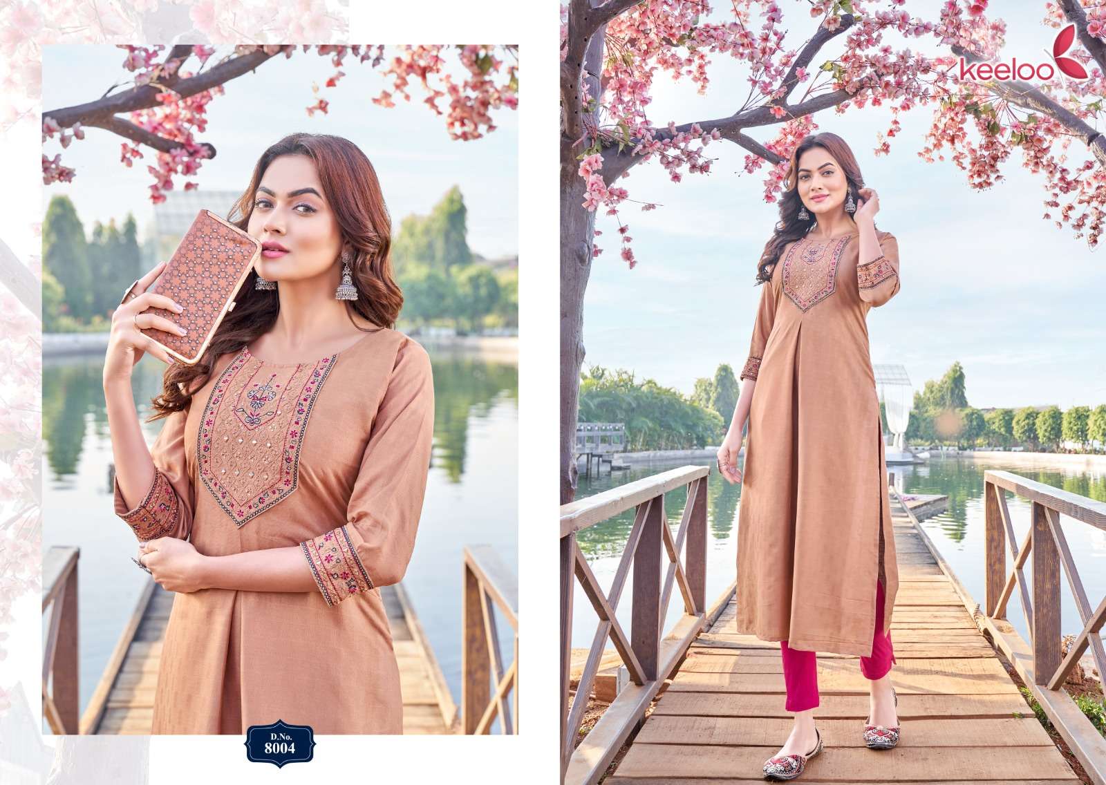 Morni By Keeloo 8001 To 8006 Series Beautiful Stylish Fancy Colorful Casual Wear & Ethnic Wear Rayon Embroidered Kurtis At Wholesale Price