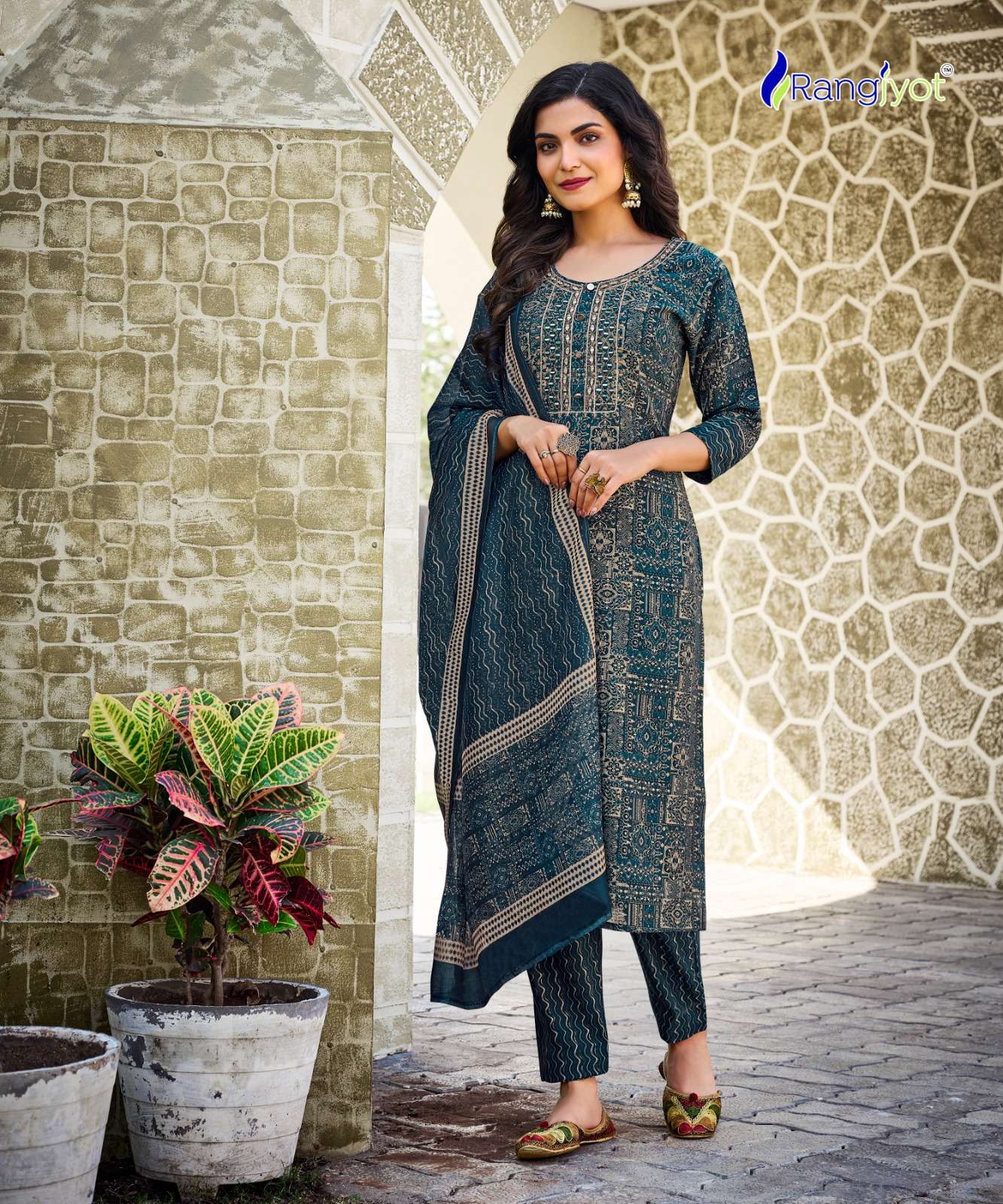 Anamika Vol-1 By Rangjyot Fashion 1001 To 1006 Series Designer Suits Collection Beautiful Stylish Colorful Fancy Party Wear & Occasional Wear Chanderi Silk Dresses At Wholesale Price
