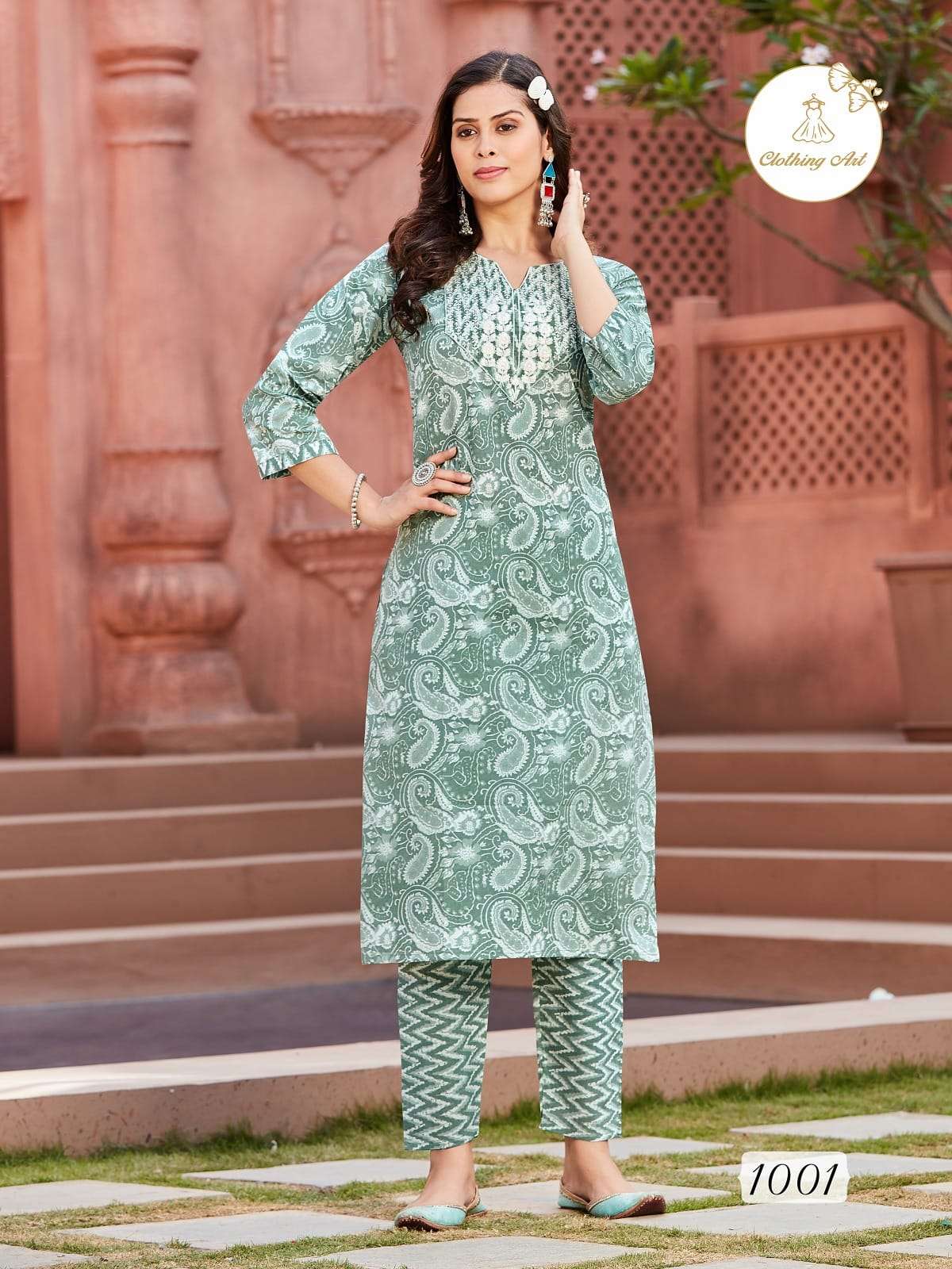 Cotton Glory Vol-1 By Clothing Art 1001 To 1005 Series Designer Stylish Fancy Colorful Beautiful Party Wear & Ethnic Wear Collection Pure Cotton Kurtis With Bottom At Wholesale Price