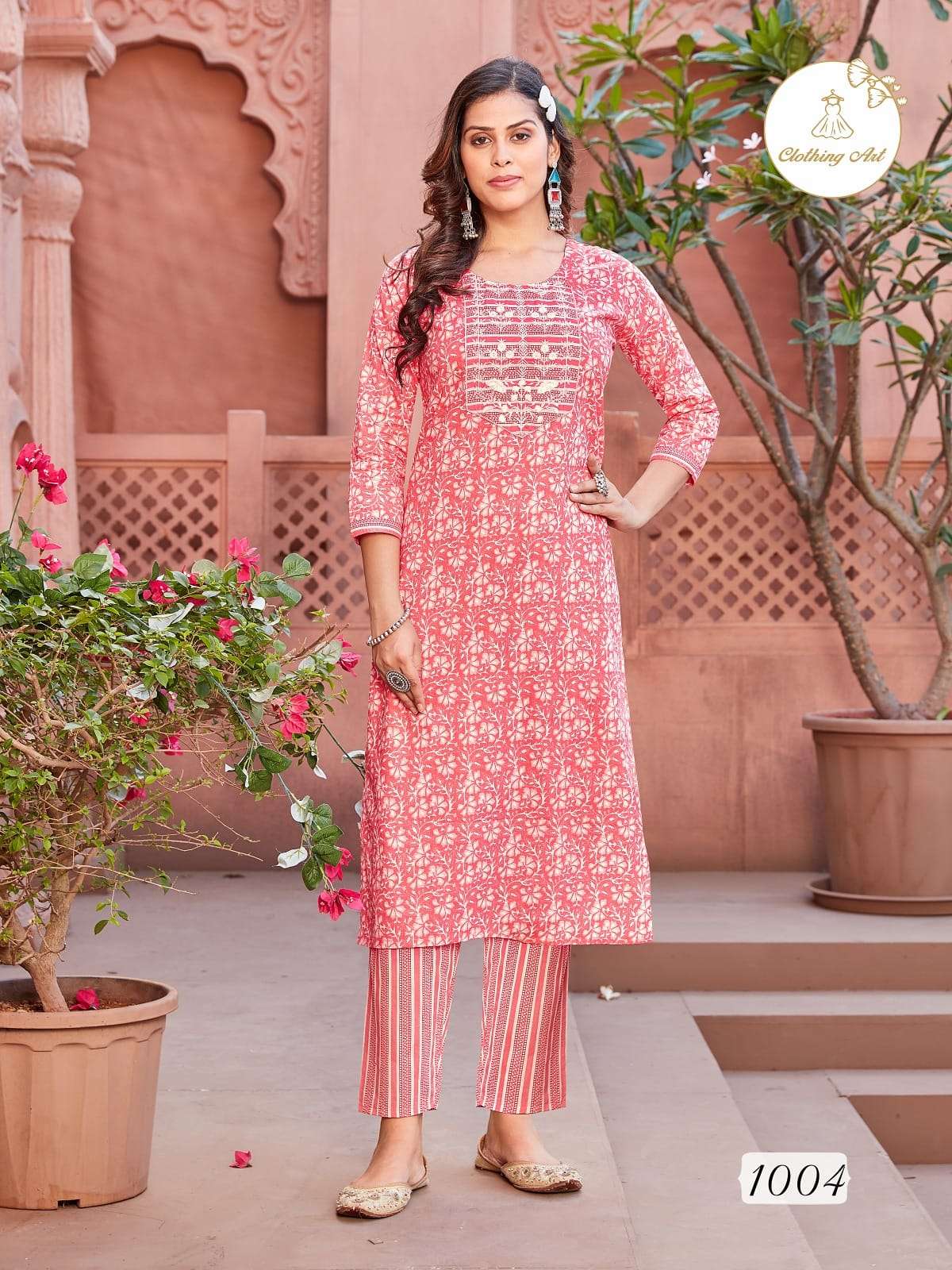 Cotton Glory Vol-1 By Clothing Art 1001 To 1005 Series Designer Stylish Fancy Colorful Beautiful Party Wear & Ethnic Wear Collection Pure Cotton Kurtis With Bottom At Wholesale Price