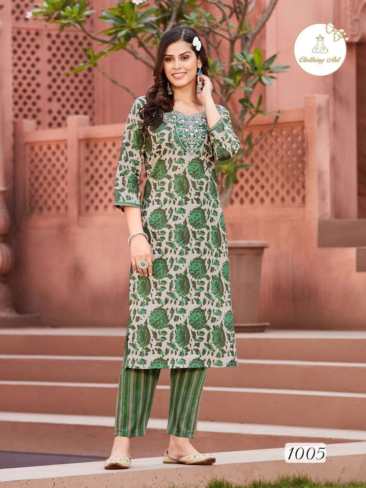 Cotton Glory Vol-1 By Clothing Art 1001 To 1005 Series Designer Stylish Fancy Colorful Beautiful Party Wear & Ethnic Wear Collection Pure Cotton Kurtis With Bottom At Wholesale Price