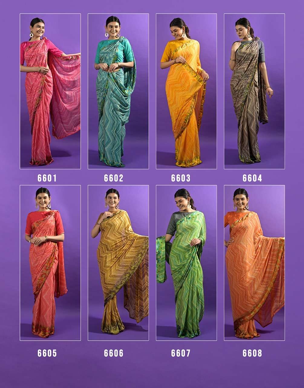 Vasansi By Ashima 6601 To 6608 Series Indian Traditional Wear Collection Beautiful Stylish Fancy Colorful Party Wear & Occasional Wear Satin Sarees At Wholesale Price