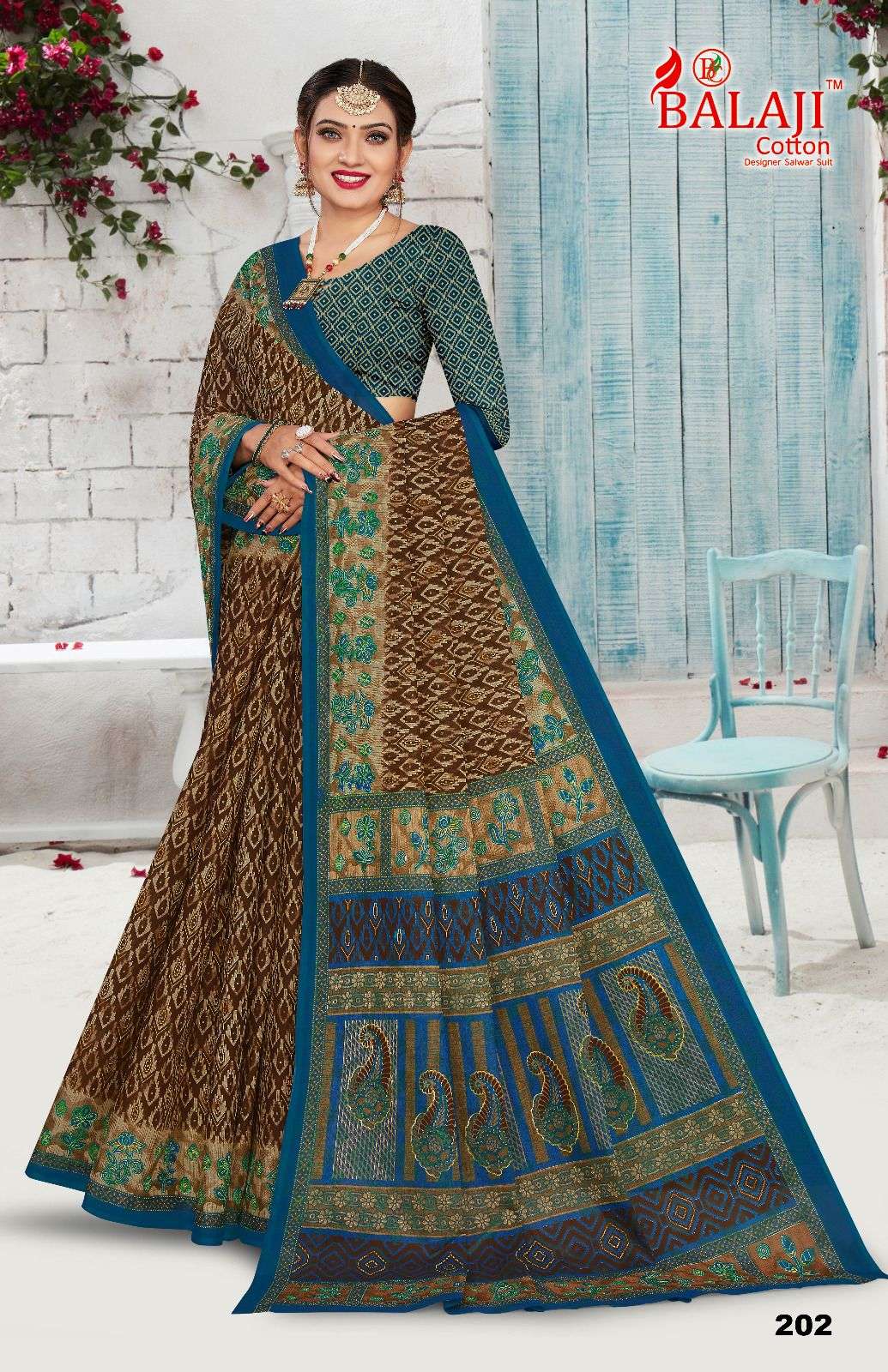 Prime Beauty Vol-2 By Balaji Cotton 201 To 210 Series Indian Traditional Wear Collection Beautiful Stylish Fancy Colorful Party Wear & Occasional Wear Cotton Print Sarees At Wholesale Price
