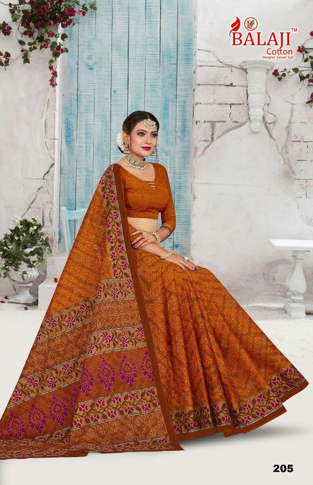 Prime Beauty Vol-2 By Balaji Cotton 201 To 210 Series Indian Traditional Wear Collection Beautiful Stylish Fancy Colorful Party Wear & Occasional Wear Cotton Print Sarees At Wholesale Price
