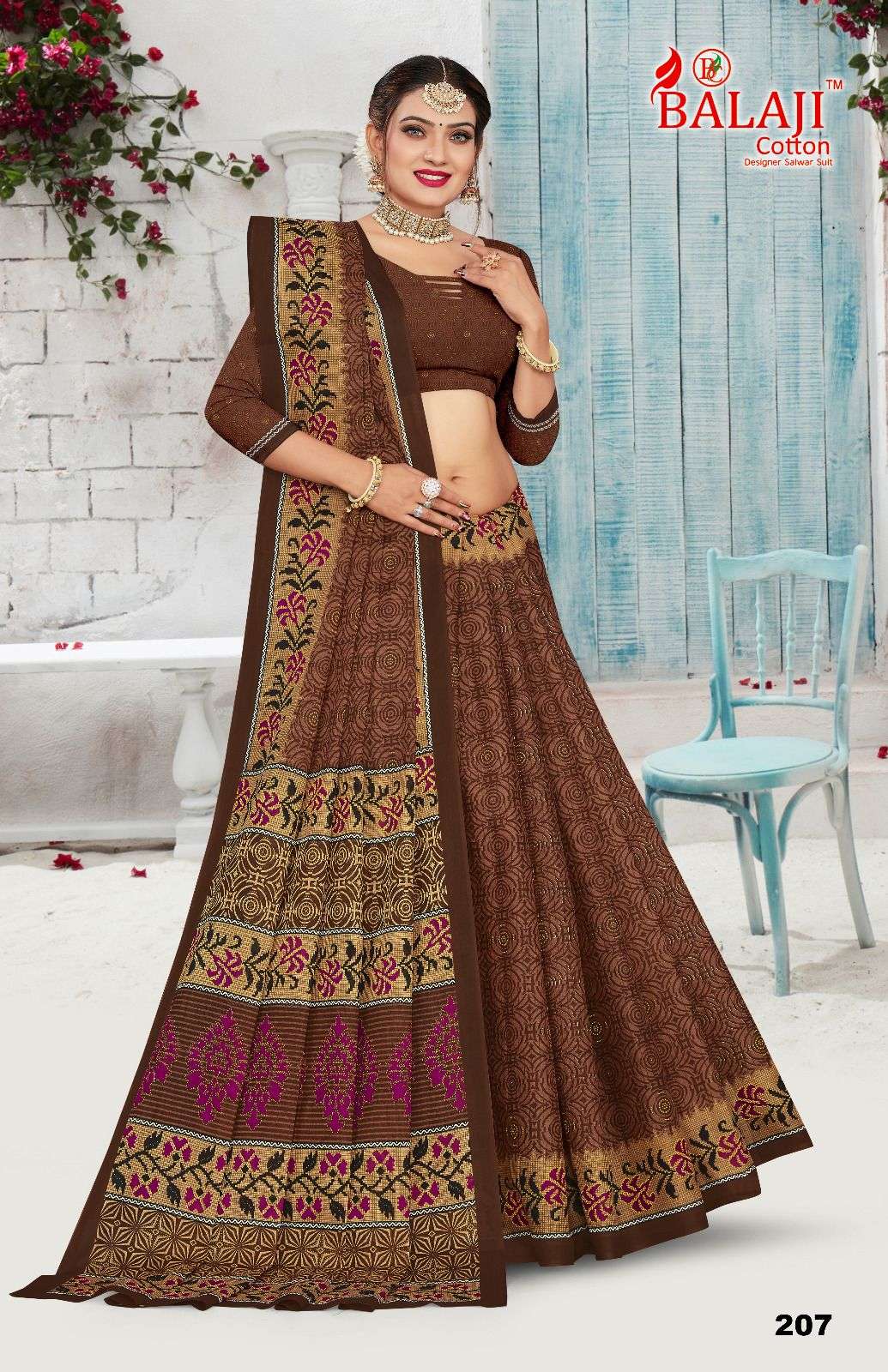 Prime Beauty Vol-2 By Balaji Cotton 201 To 210 Series Indian Traditional Wear Collection Beautiful Stylish Fancy Colorful Party Wear & Occasional Wear Cotton Print Sarees At Wholesale Price