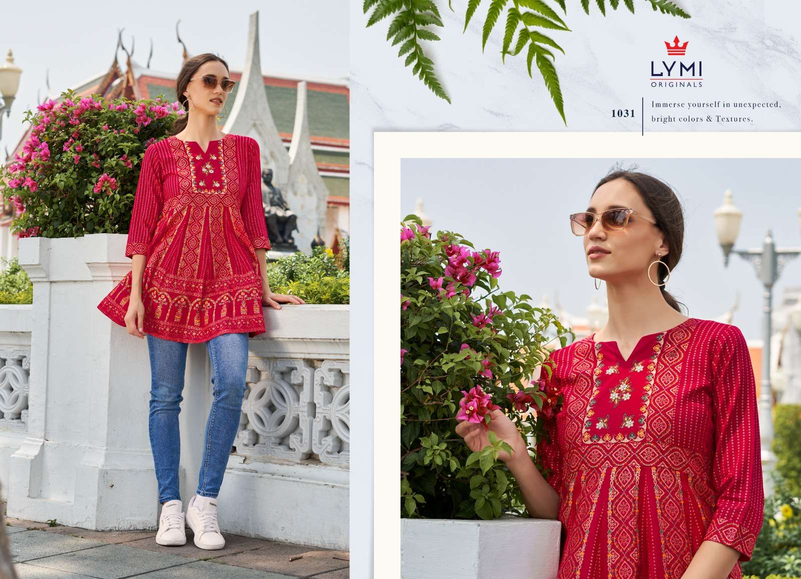 Colours By Lymi 1031 To 1036 Series Beautiful Stylish Fancy Colorful Casual Wear & Ethnic Wear Rayon Print Tops At Wholesale Price