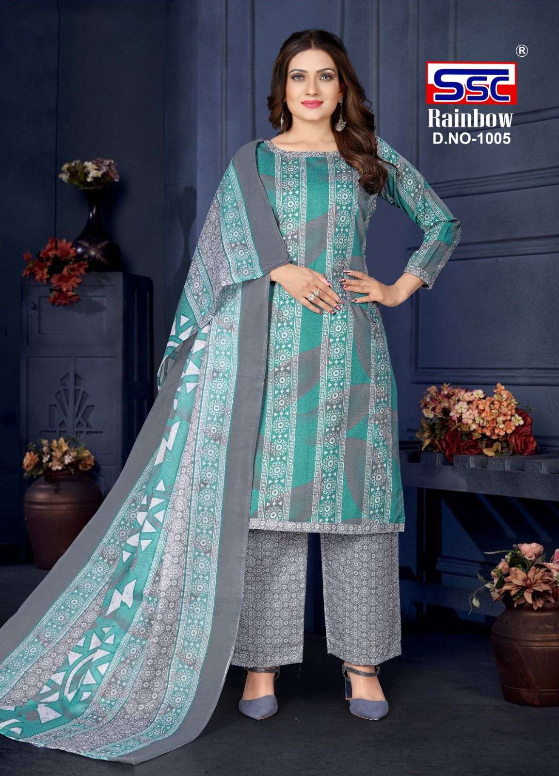 Rainbow By Shree Shanti Creation 1001 To 1012 Series Beautiful Suits Colorful Stylish Fancy Casual Wear & Ethnic Wear Soft Cotton Print Dresses At Wholesale Price