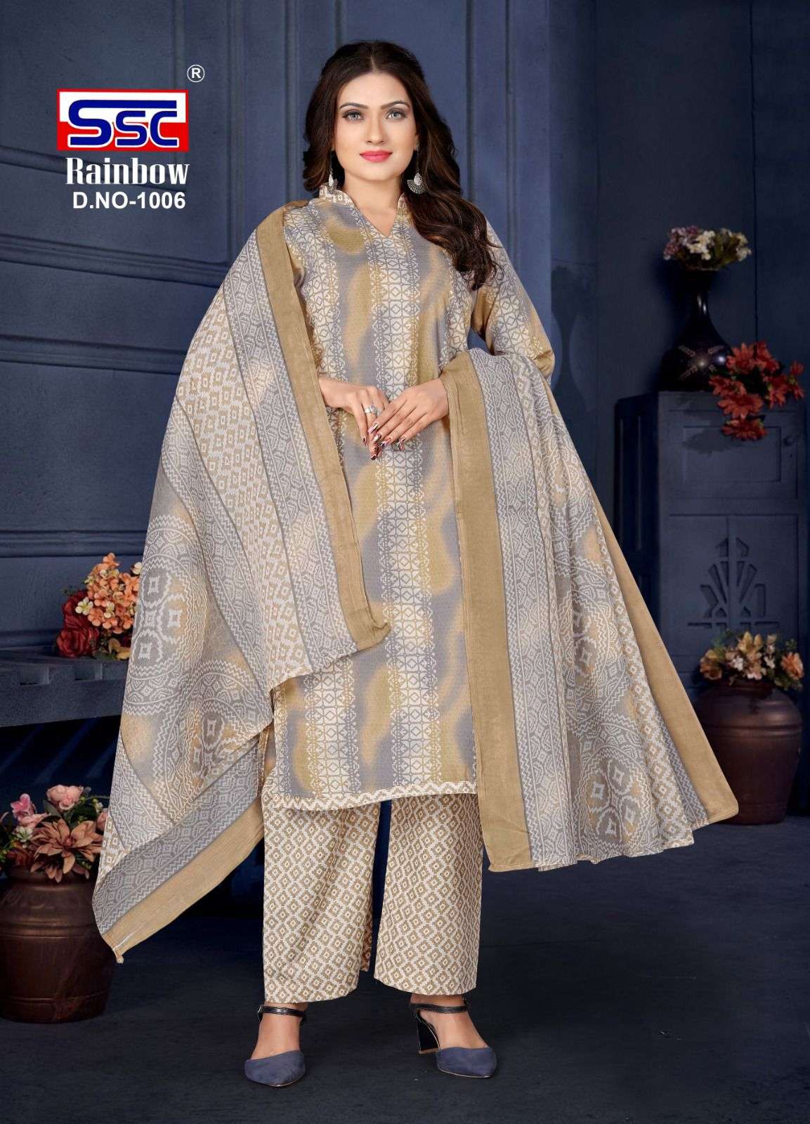 Rainbow By Shree Shanti Creation 1001 To 1012 Series Beautiful Suits Colorful Stylish Fancy Casual Wear & Ethnic Wear Soft Cotton Print Dresses At Wholesale Price