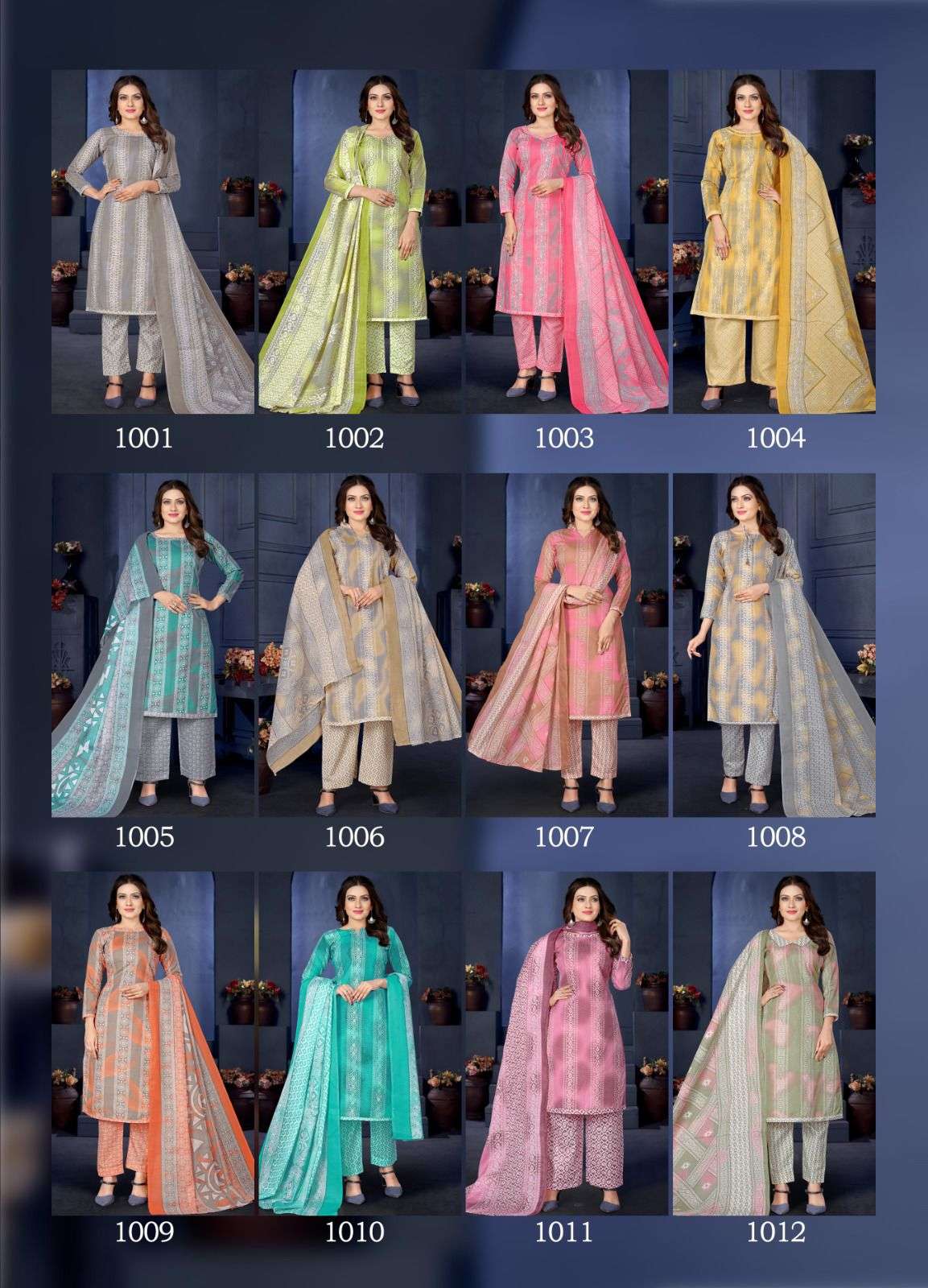 Rainbow By Shree Shanti Creation 1001 To 1012 Series Beautiful Suits Colorful Stylish Fancy Casual Wear & Ethnic Wear Soft Cotton Print Dresses At Wholesale Price