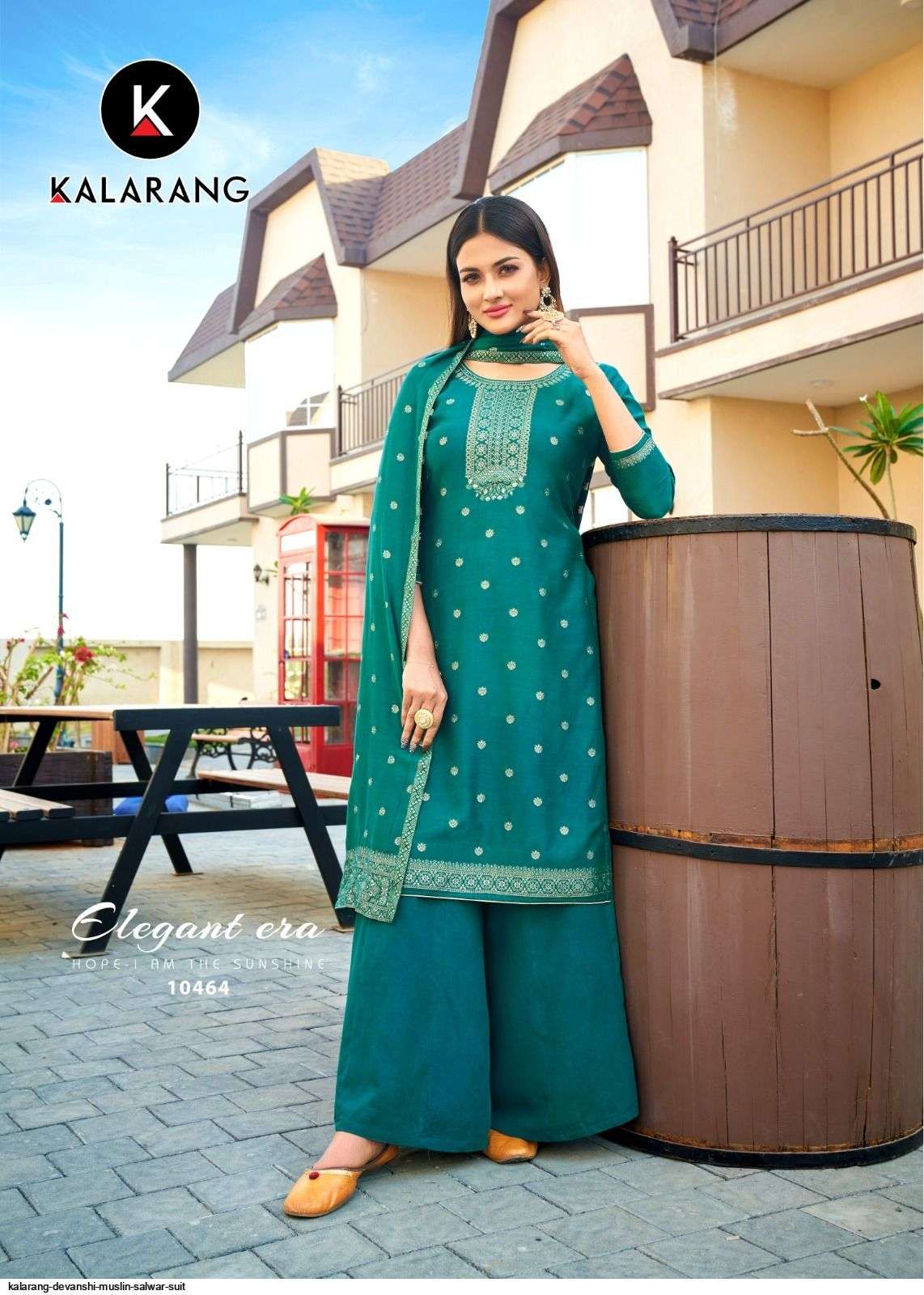 Devanshi By Kalarang 10461 To 10466 Series Beautiful Festive Suits Colorful Stylish Fancy Casual Wear & Ethnic Wear Pure Muslin Dola Jacquard Embroidered Dresses At Wholesale Price