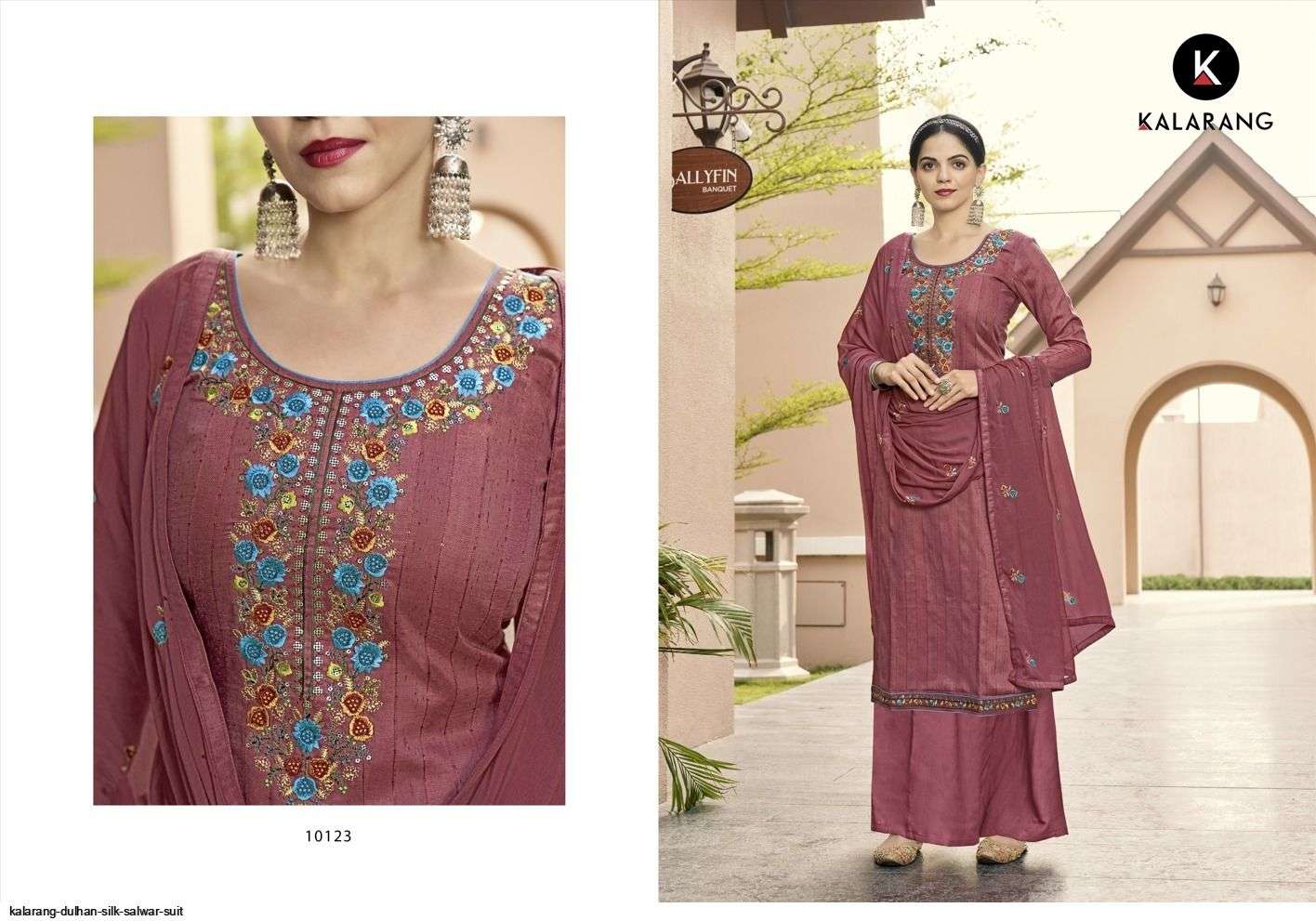 Dulhan By Kalarang 10121 To 10124 Series Beautiful Festive Suits Colorful Stylish Fancy Casual Wear & Ethnic Wear Silk With Work Dresses At Wholesale Price