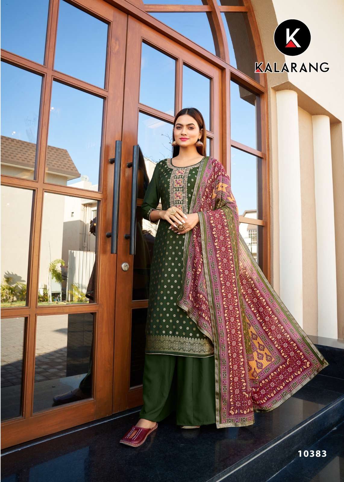 Mittal By Kalarang 10381 To 10388 Series Beautiful Stylish Suits Fancy Colorful Casual Wear & Ethnic Wear & Ready To Wear Pure Muslin Dola Jacquard Dresses At Wholesale Price