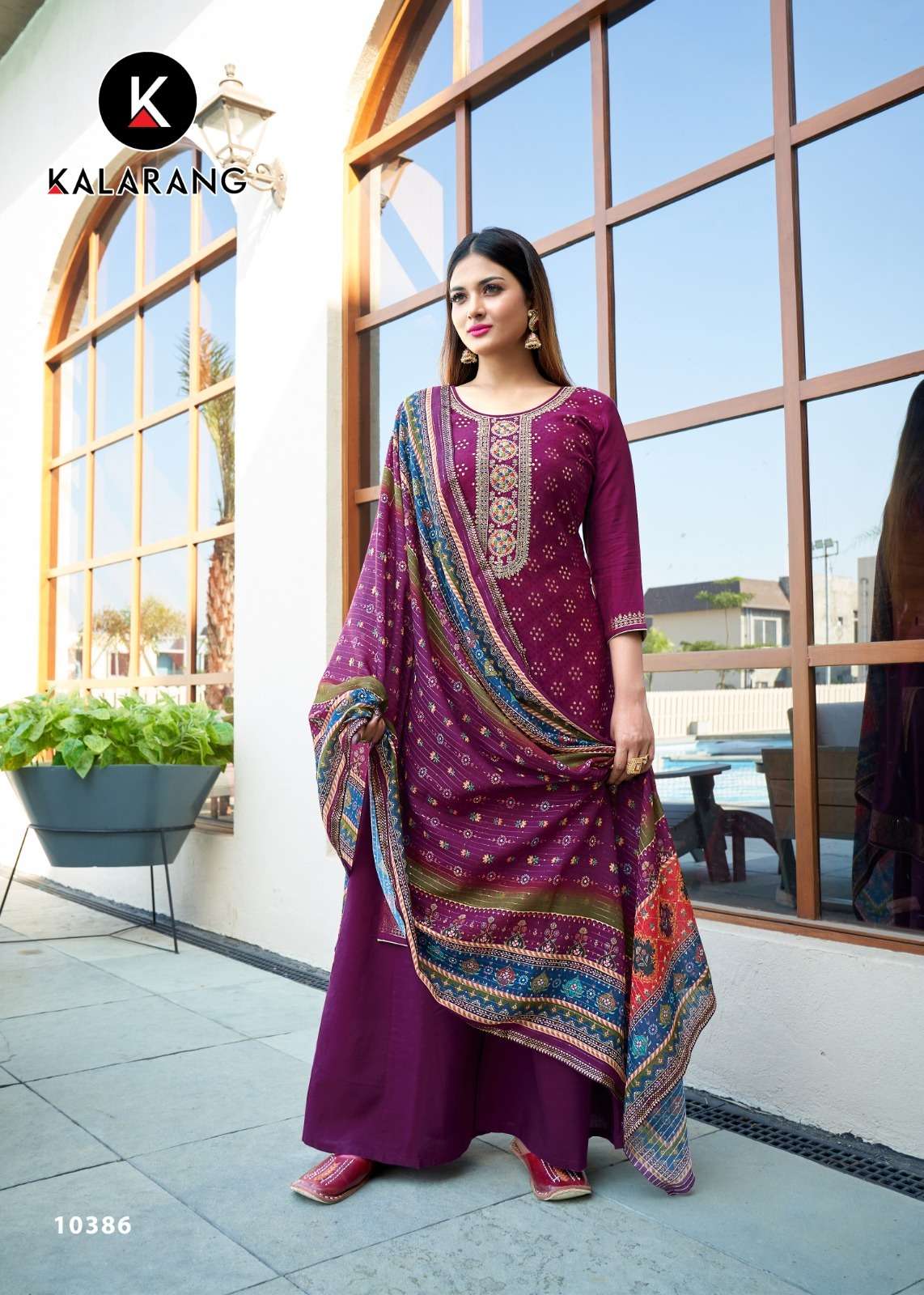 Mittal By Kalarang 10381 To 10388 Series Beautiful Stylish Suits Fancy Colorful Casual Wear & Ethnic Wear & Ready To Wear Pure Muslin Dola Jacquard Dresses At Wholesale Price