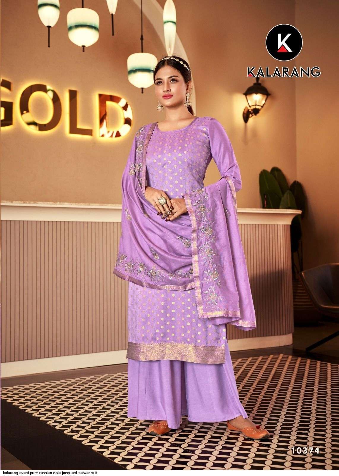 Avani By Kalarang 10371 To 10376 Series Beautiful Stylish Suits Fancy Colorful Casual Wear & Ethnic Wear & Ready To Wear Pure Dola Jacquard Dresses At Wholesale Price