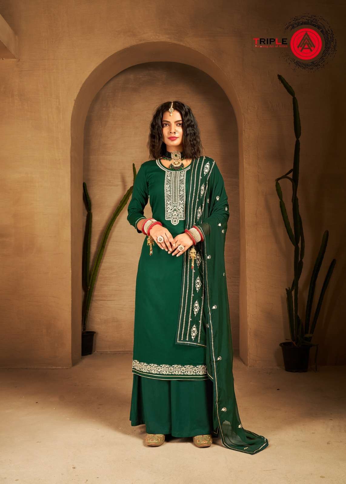 Angaar By Triple Aaa 10511 To 10516 Series Beautiful Sharara Suits Colorful Stylish Fancy Casual Wear & Ethnic Wear Jam Cotton Silk Dresses At Wholesale Price