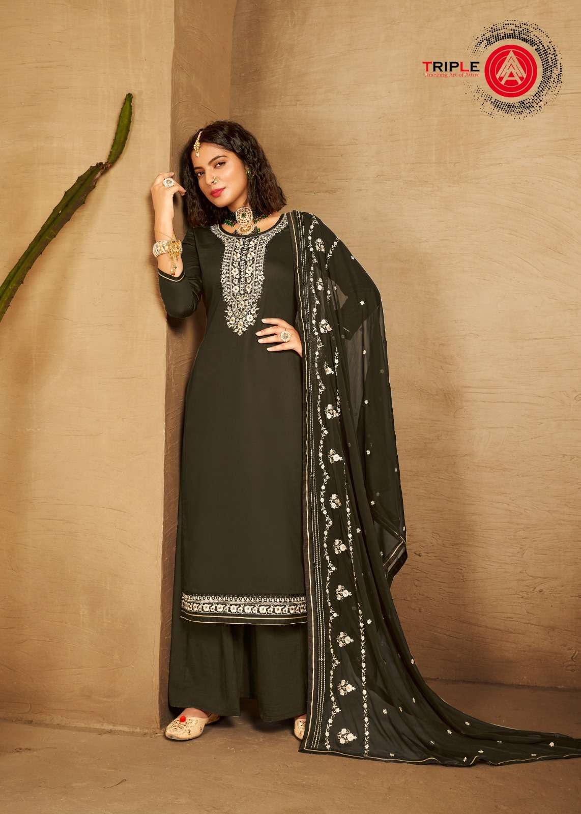 Angaar By Triple Aaa 10511 To 10516 Series Beautiful Sharara Suits Colorful Stylish Fancy Casual Wear & Ethnic Wear Jam Cotton Silk Dresses At Wholesale Price