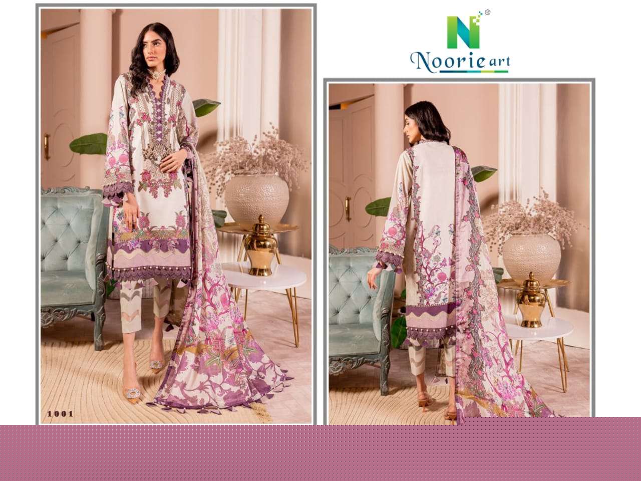 Florence By Noorie Arts 1001 To 1008 Series Designer Pakistani Suits Collection Beautiful Stylish Fancy Colorful Party Wear & Occasional Wear Pure Cambric Cotton Embroidered Dresses At Wholesale Price