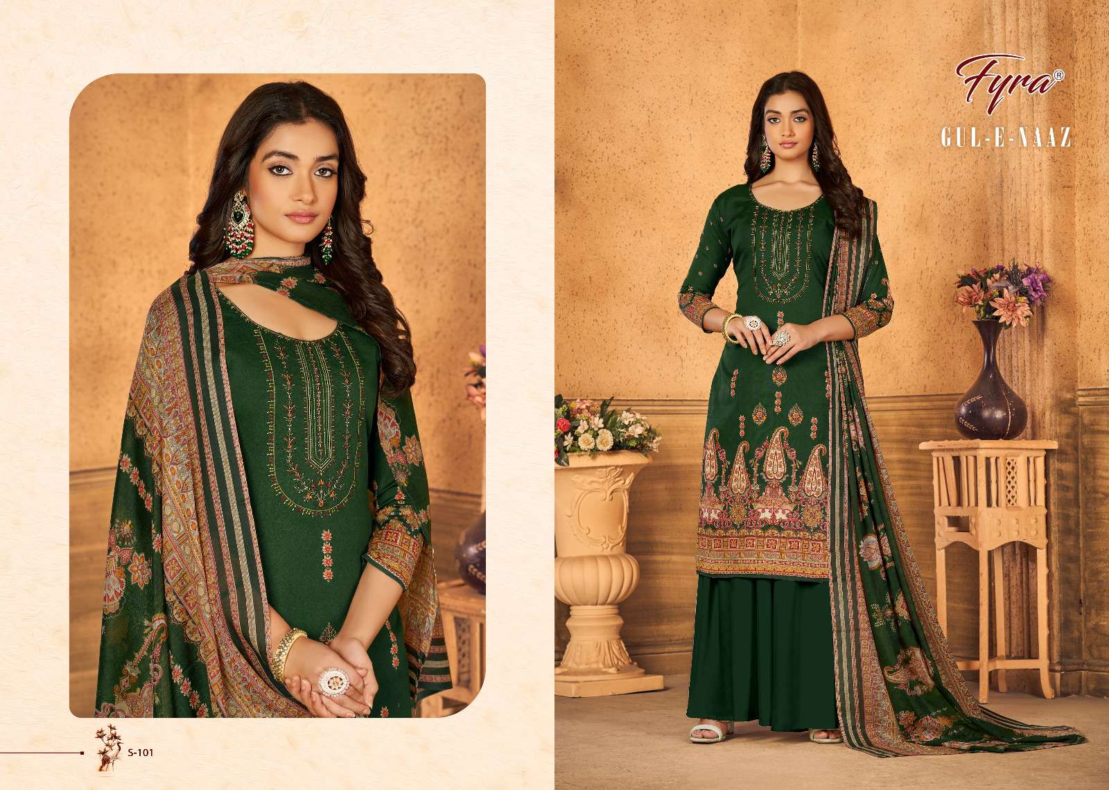 Gul-E-Naaz By Fyra 101 To 110 Series Beautiful Suits Colorful Stylish Fancy Casual Wear & Ethnic Wear Pure Cotton Print Dresses At Wholesale Price