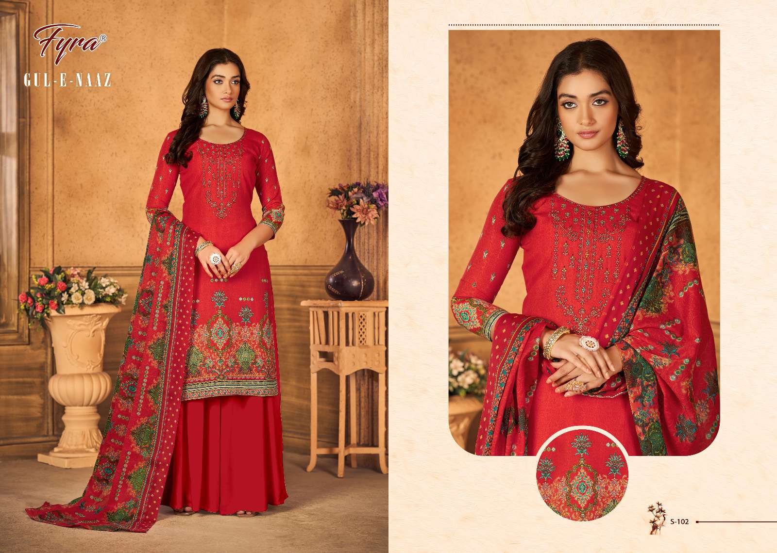 Gul-E-Naaz By Fyra 101 To 110 Series Beautiful Suits Colorful Stylish Fancy Casual Wear & Ethnic Wear Pure Cotton Print Dresses At Wholesale Price