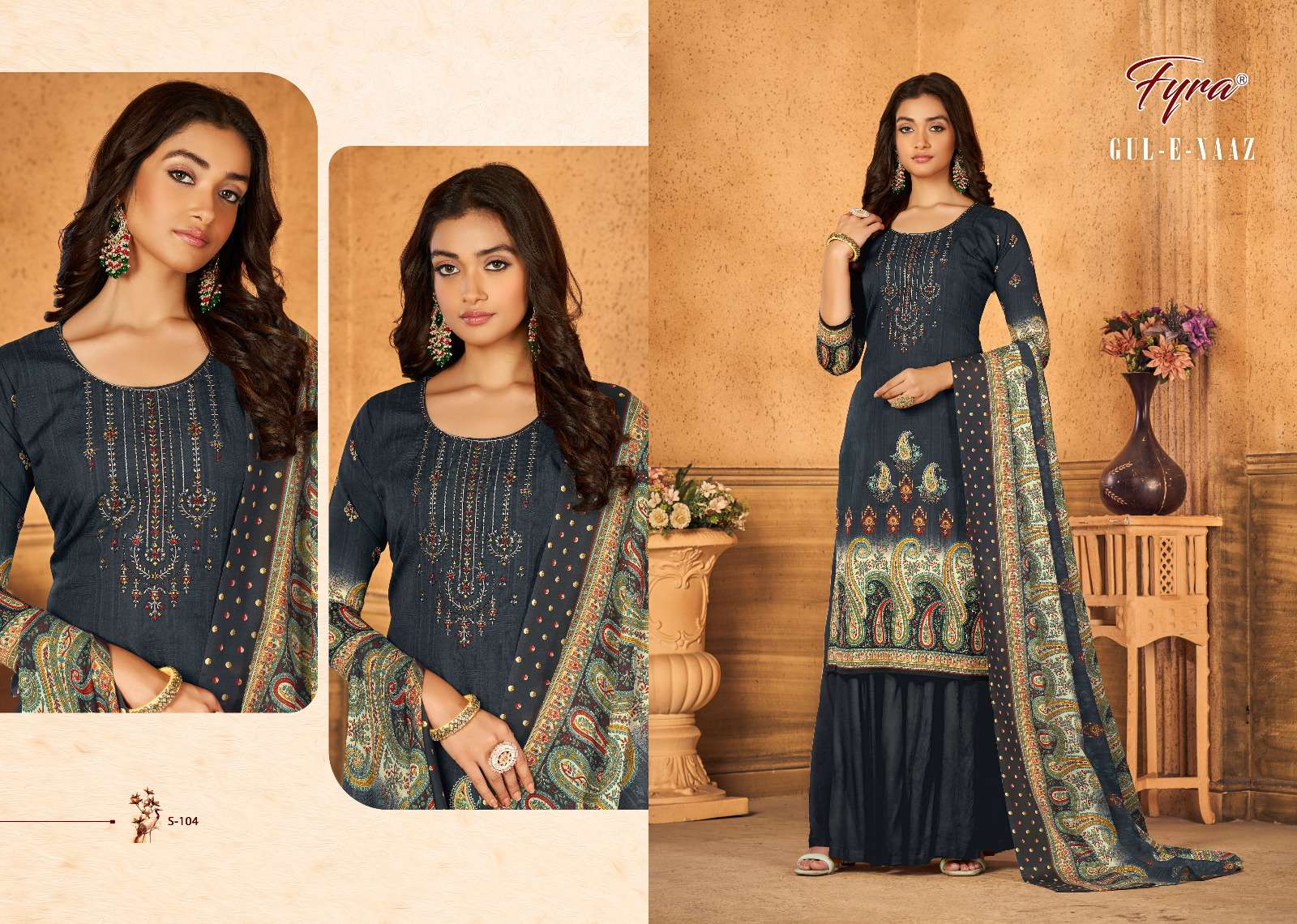 Gul-E-Naaz By Fyra 101 To 110 Series Beautiful Suits Colorful Stylish Fancy Casual Wear & Ethnic Wear Pure Cotton Print Dresses At Wholesale Price