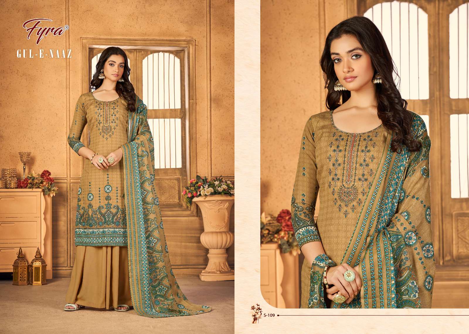 Gul-E-Naaz By Fyra 101 To 110 Series Beautiful Suits Colorful Stylish Fancy Casual Wear & Ethnic Wear Pure Cotton Print Dresses At Wholesale Price