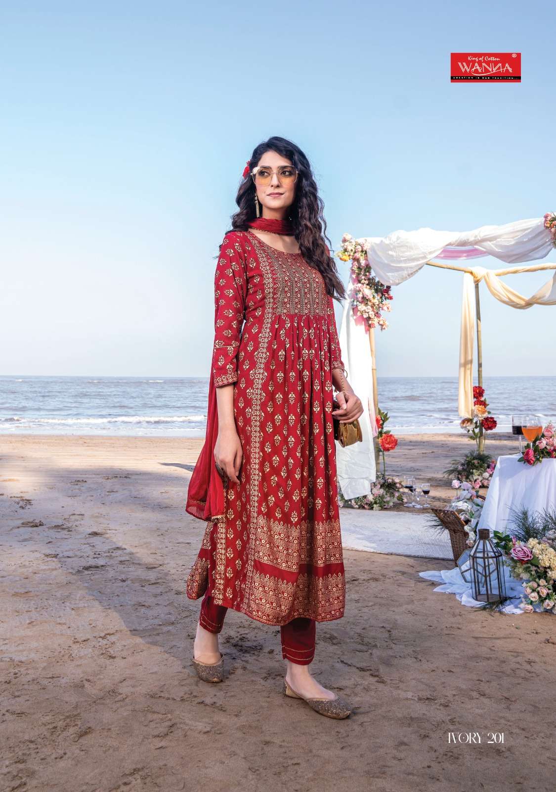 Ivory By Wanna 101 To 104 Series Beautiful Stylish Suits Fancy Colorful Casual Wear & Ethnic Wear & Ready To Wear Pure Rayon Print Dresses At Wholesale Price