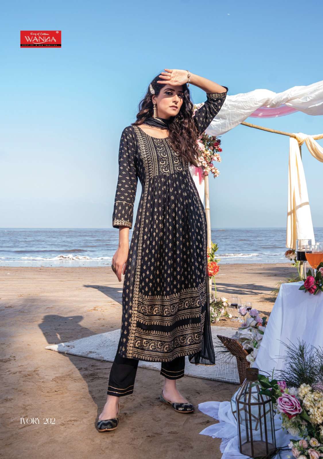 Ivory By Wanna 101 To 104 Series Beautiful Stylish Suits Fancy Colorful Casual Wear & Ethnic Wear & Ready To Wear Pure Rayon Print Dresses At Wholesale Price