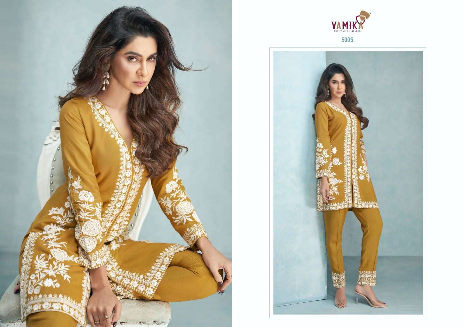 Veera By Vamika 5001 To 5006 Series Designer Stylish Fancy Colorful Beautiful Party Wear & Ethnic Wear Collection Heavy Viscose Rayon Tops With Bottom At Wholesale Price