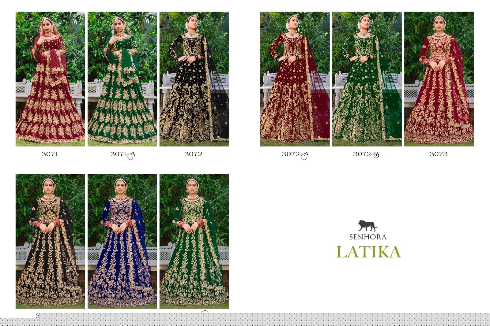 Latika By Senhora Dresses Bridal Wear Collection Beautiful Stylish Colorful Fancy Party Wear & Occasional Wear Heavy Velvet Lehengas At Wholesale Price
