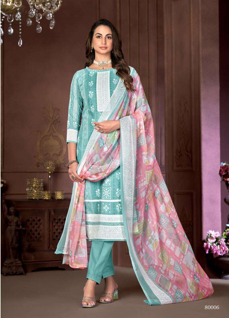 Batik By Skt Suit 80001 To 80008 Series Designer Festive Suits Beautiful Stylish Fancy Colorful Party Wear & Occasional Wear Pure Cotton Print Dresses At Wholesale Price