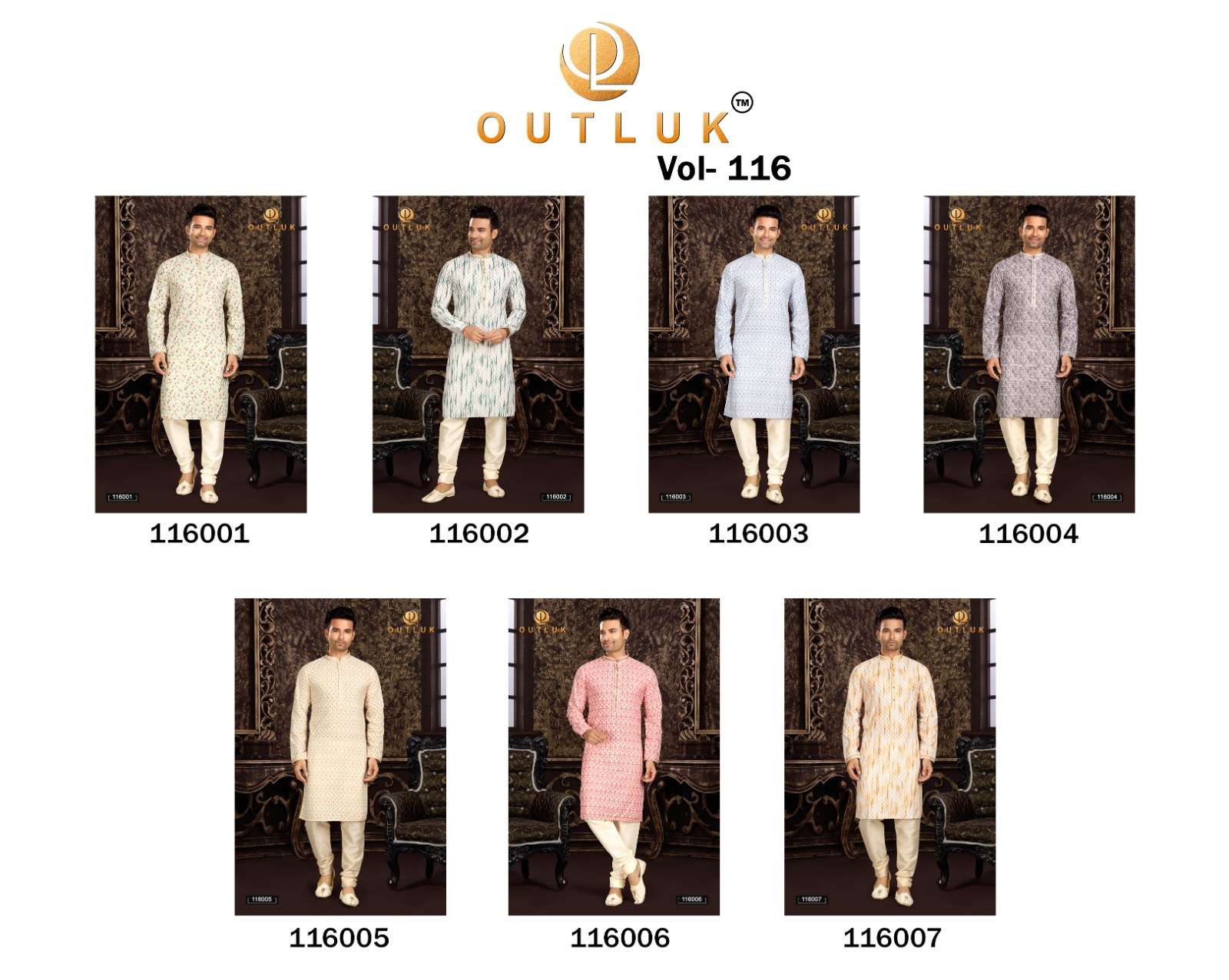 Outluk Vol-116 By Fashid Wholesale 116001 To 116007 Series Beautiful Colorful Stylish Fancy Casual Wear & Ethnic Wear & Ready To Wear Cotton Kurtas With Pajamas At Wholesale Price