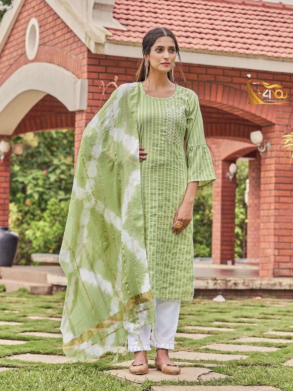 Coral Vol-1 By V4You 1001 To 1008 Series Beautiful Festive Suits Colorful Stylish Fancy Casual Wear & Ethnic Wear Viscose Rayon With Work Dresses At Wholesale Price