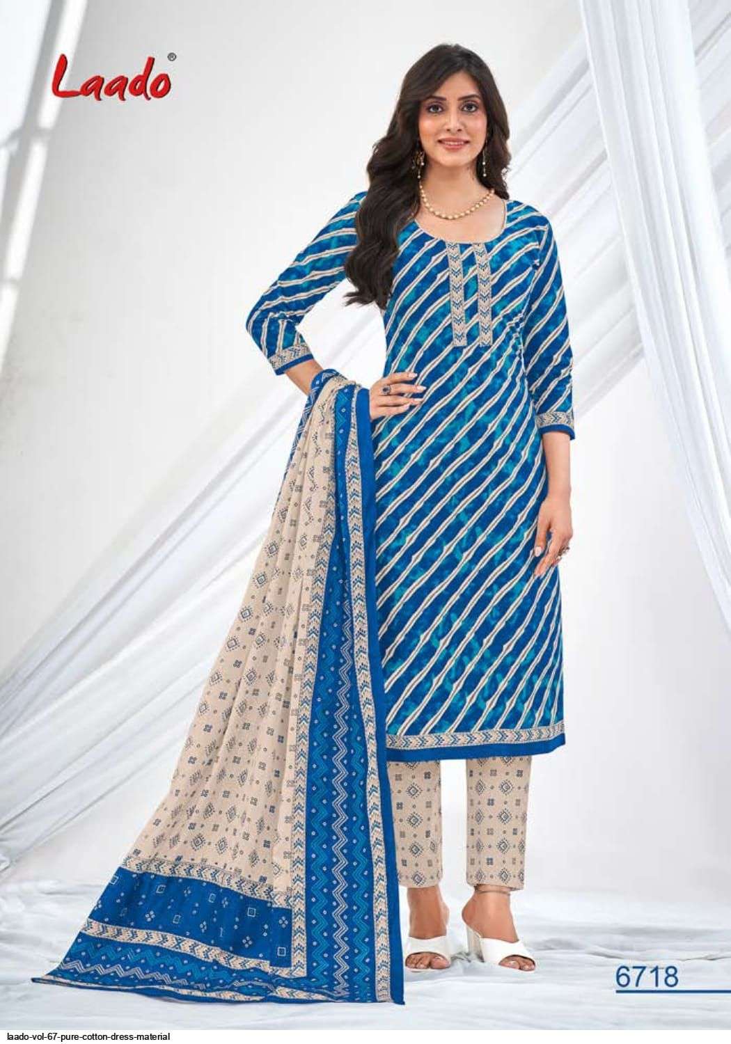 Laado Vol-67 By Laado 6701 To 6720 Series Beautiful Suits Colorful Stylish Fancy Casual Wear & Ethnic Wear Pure Cotton Dresses At Wholesale Price