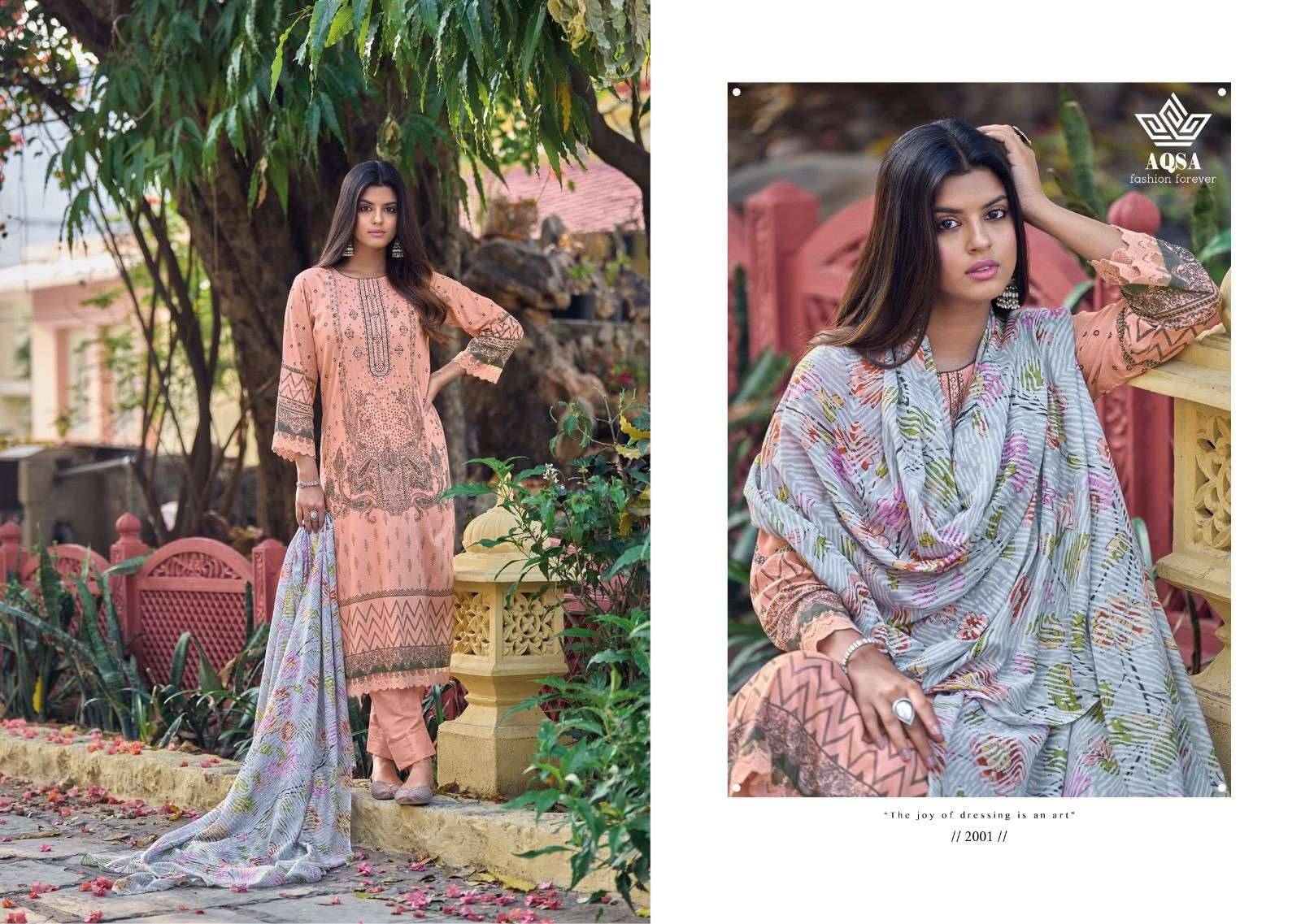 Amyra By Aqsa 2001 To 2008 Series Beautiful Festive Suits Colorful Stylish Fancy Casual Wear & Ethnic Wear Pure Cambric Cotton Digital Print Dresses At Wholesale Price